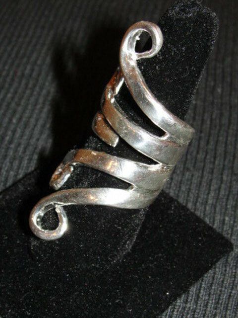 Handmade Sterling Silver Plated Brass Figural Fork Ring Size ONE SIZE - 4 Thumbnail