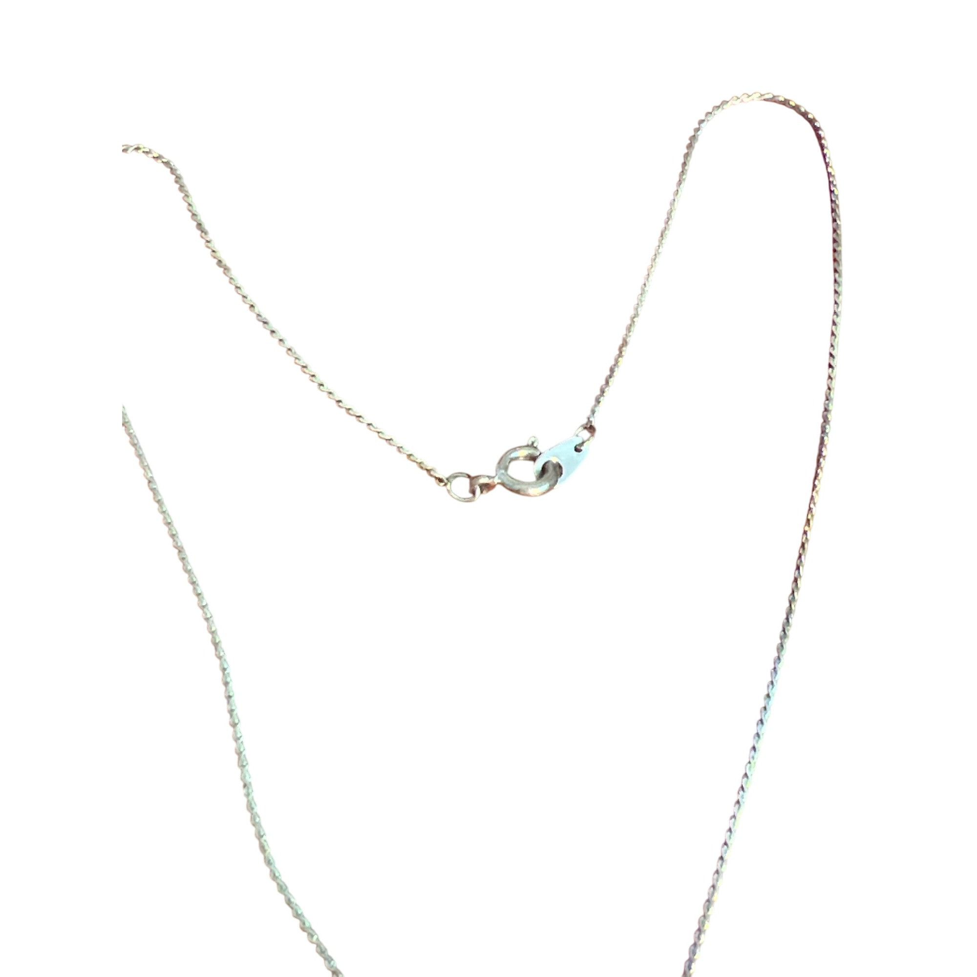 Other Vintage Dainty Silver Tone Necklace Notched Heart Pendant St Size ONE SIZE - 4 Thumbnail