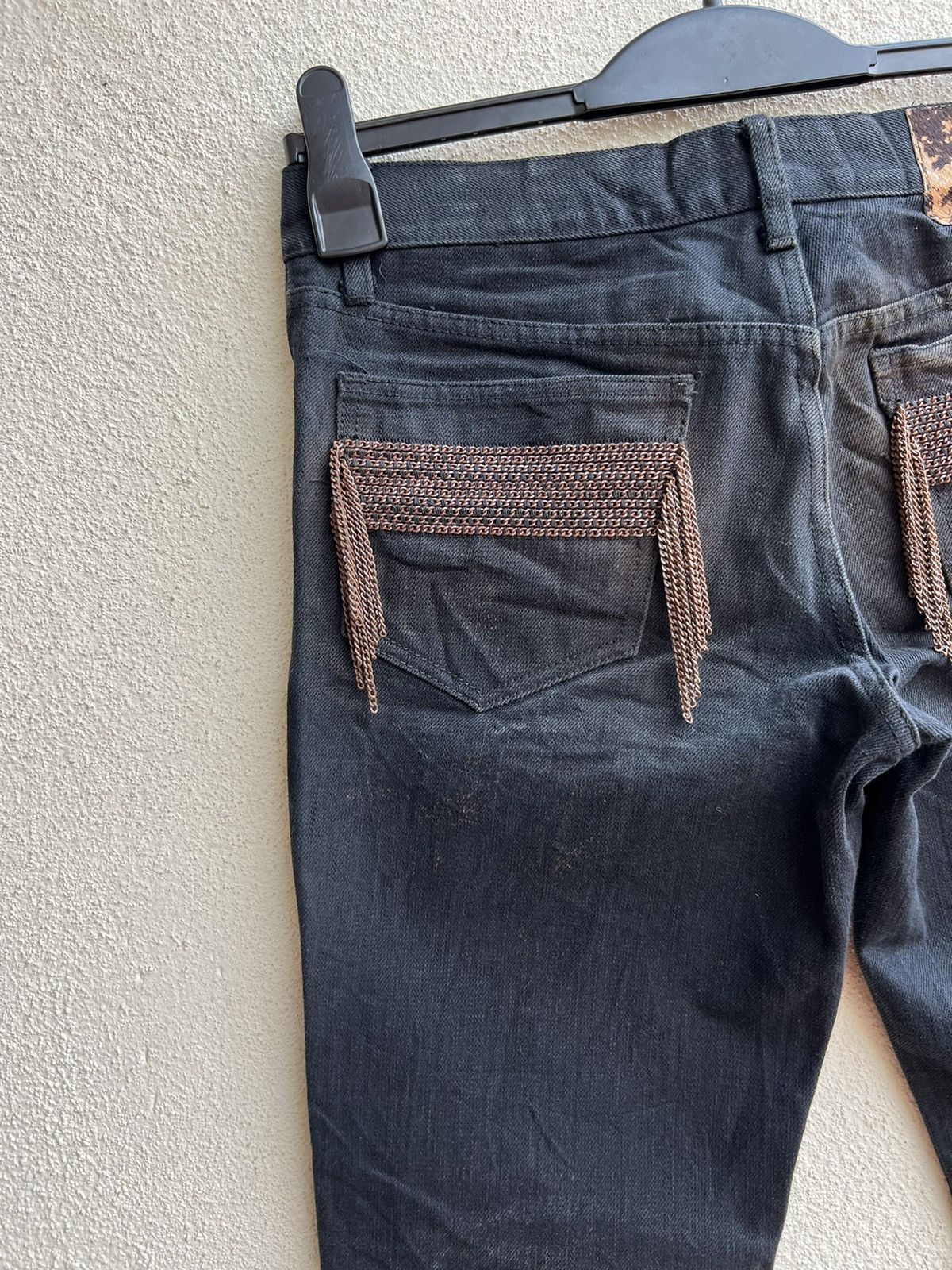 Shellac Shellac Japan Waxed Black Denim Bootcut Jeans Size US 29 - 14 Thumbnail