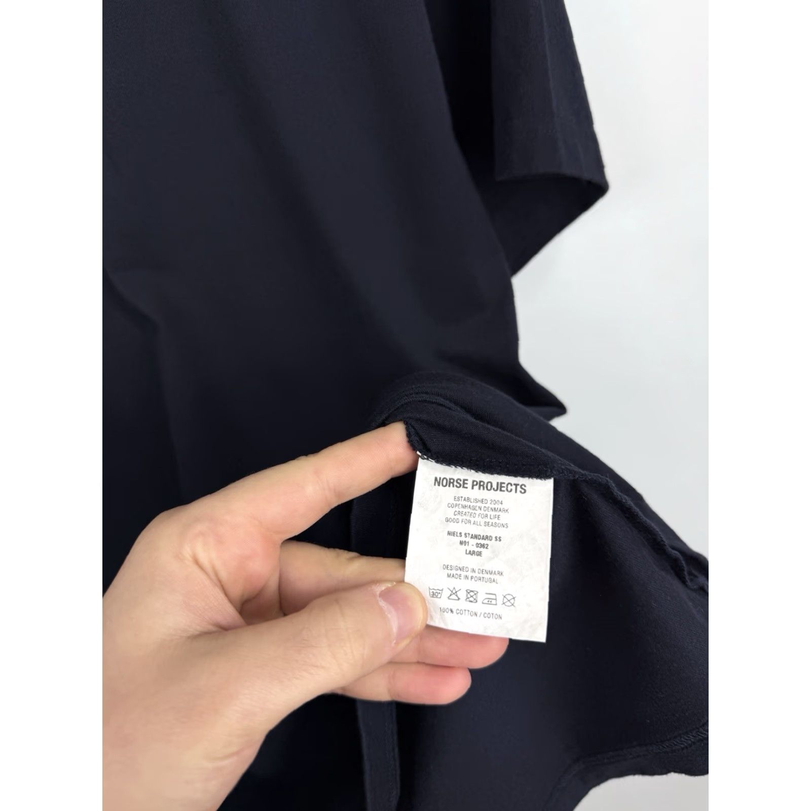 Norse Projects Norse Projects Niels Standard SS T-Shirt Dark Blue L Men Size US L / EU 52-54 / 3 - 7 Thumbnail