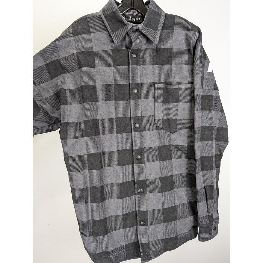 Palm Angels o1rshd1 Classic Logo Overshirt in Black/White Size US S / EU 44-46 / 1 - 10 Thumbnail