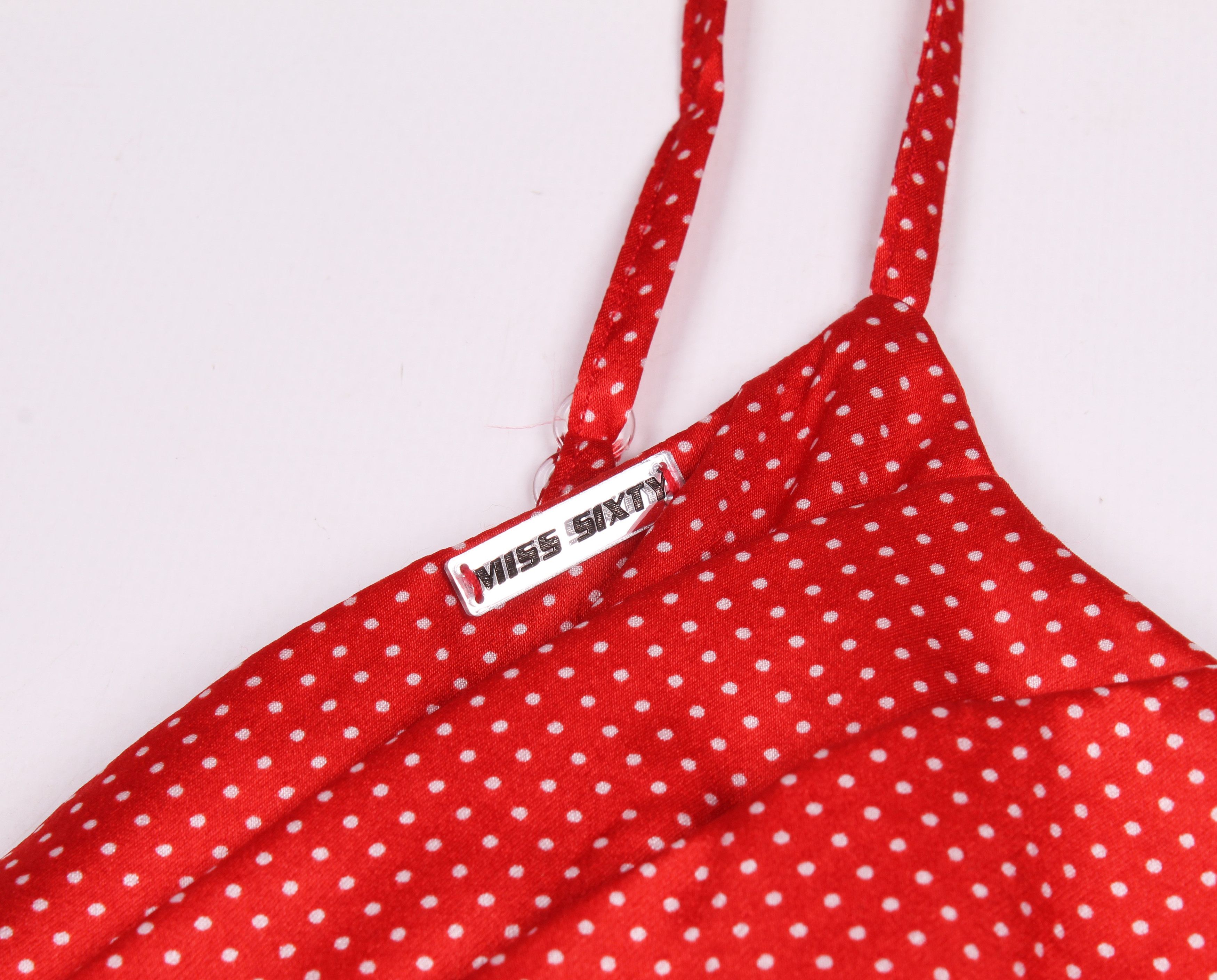 Miss Sixty × Vintage Miss Sixty Y2K Polka Dot Silk Cami Top Size L / US 10 / IT 46 - 6 Thumbnail