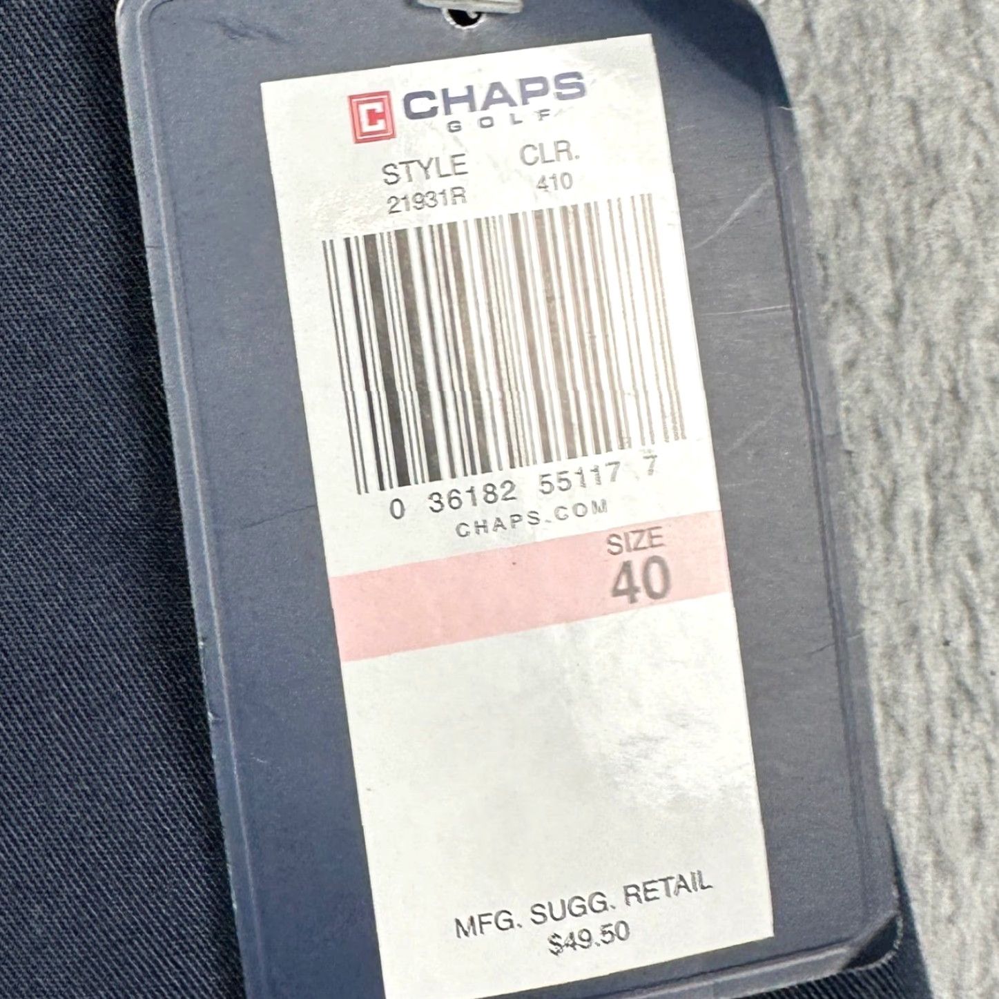 Chaps Chaps Golf Shorts Mens 40 Navy Blue Performance Chino Flat Front Pockets Size US 40 / EU 56 - 2 Thumbnail