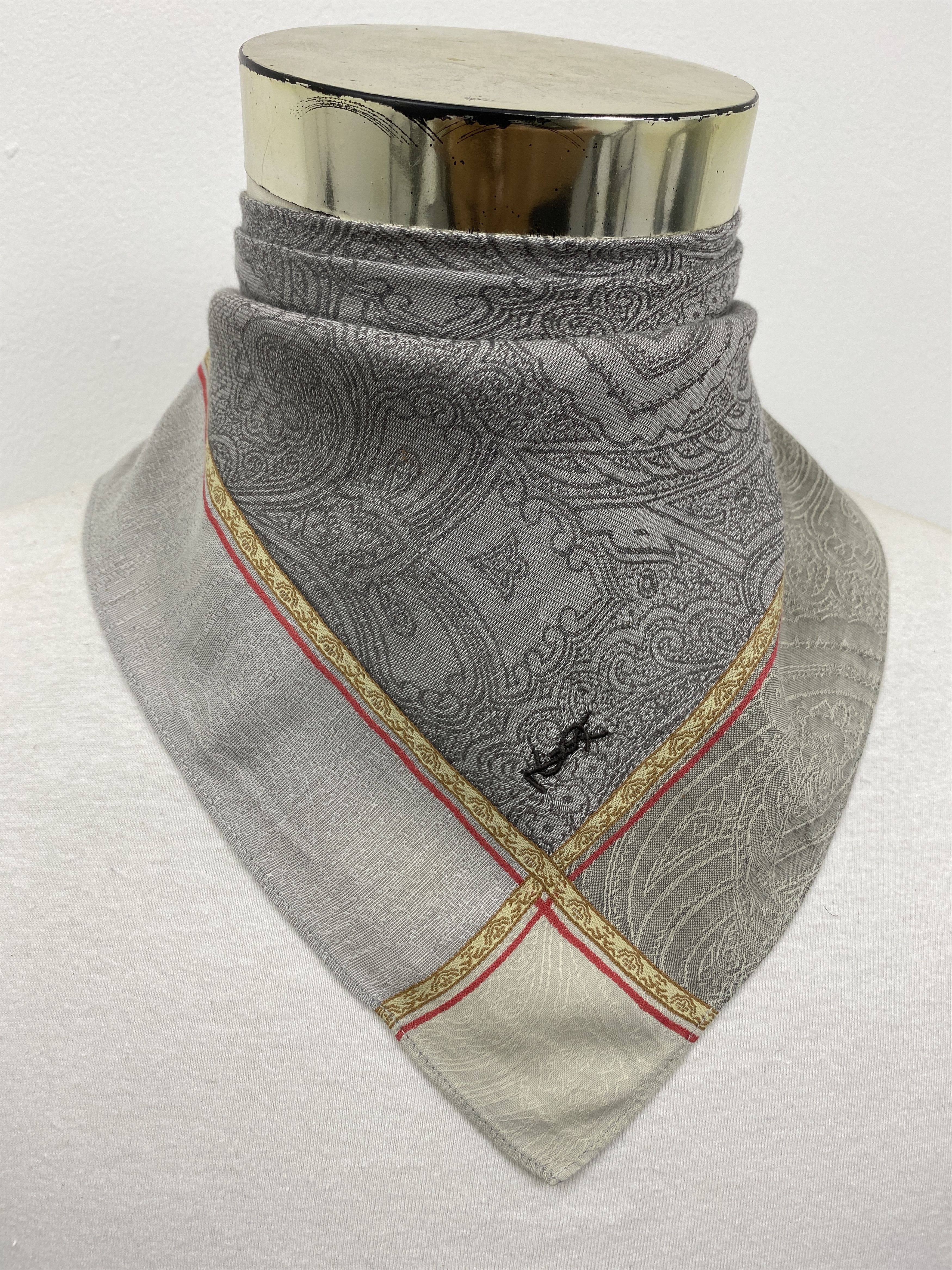 Yves Saint Laurent Yves Saint Laurent Handkerchief / Neckerchief HKC0597 Size ONE SIZE - 1 Thumbnail