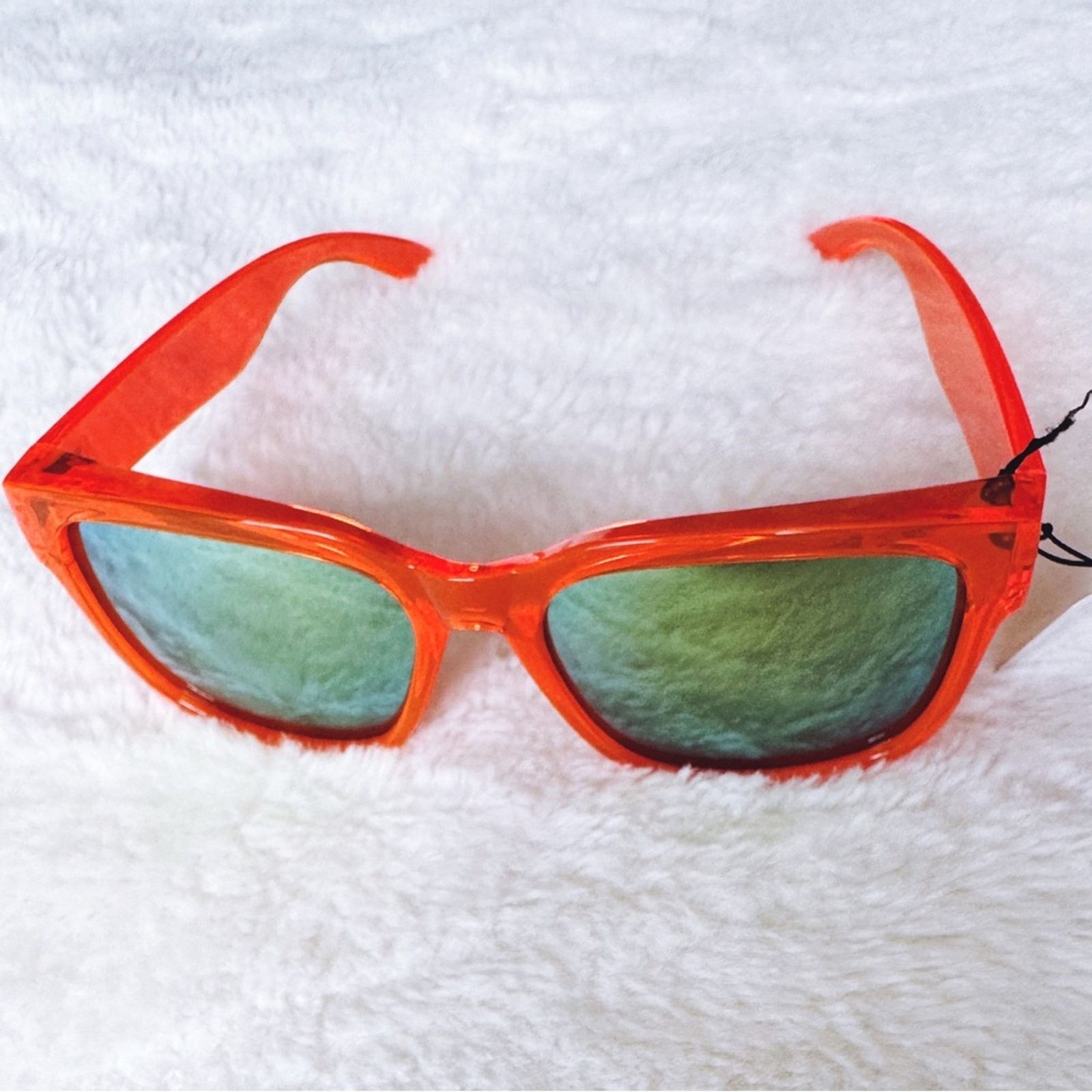 Other Cedric Bright Orange Mirrored Sunglasses Size ONE SIZE - 8 Thumbnail