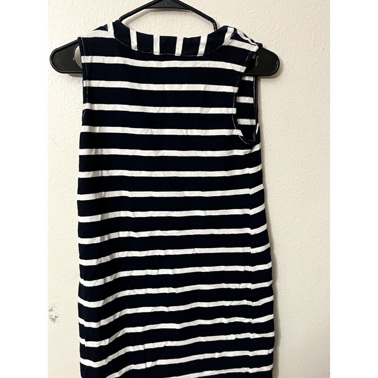 Vintage Philosophy Tank Dress Womens Small Black White Striped V-Neck Casual Preppy Size S / US 4 / IT 40 - 2 Thumbnail