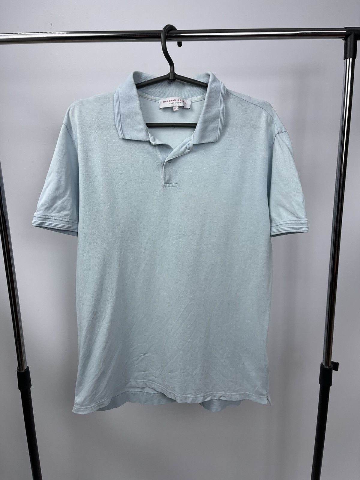 Orlebar Brown Orlebar Brown Polo Size M Blue Solid Made in Portugal Size US M / EU 48-50 / 2 - 1 Thumbnail