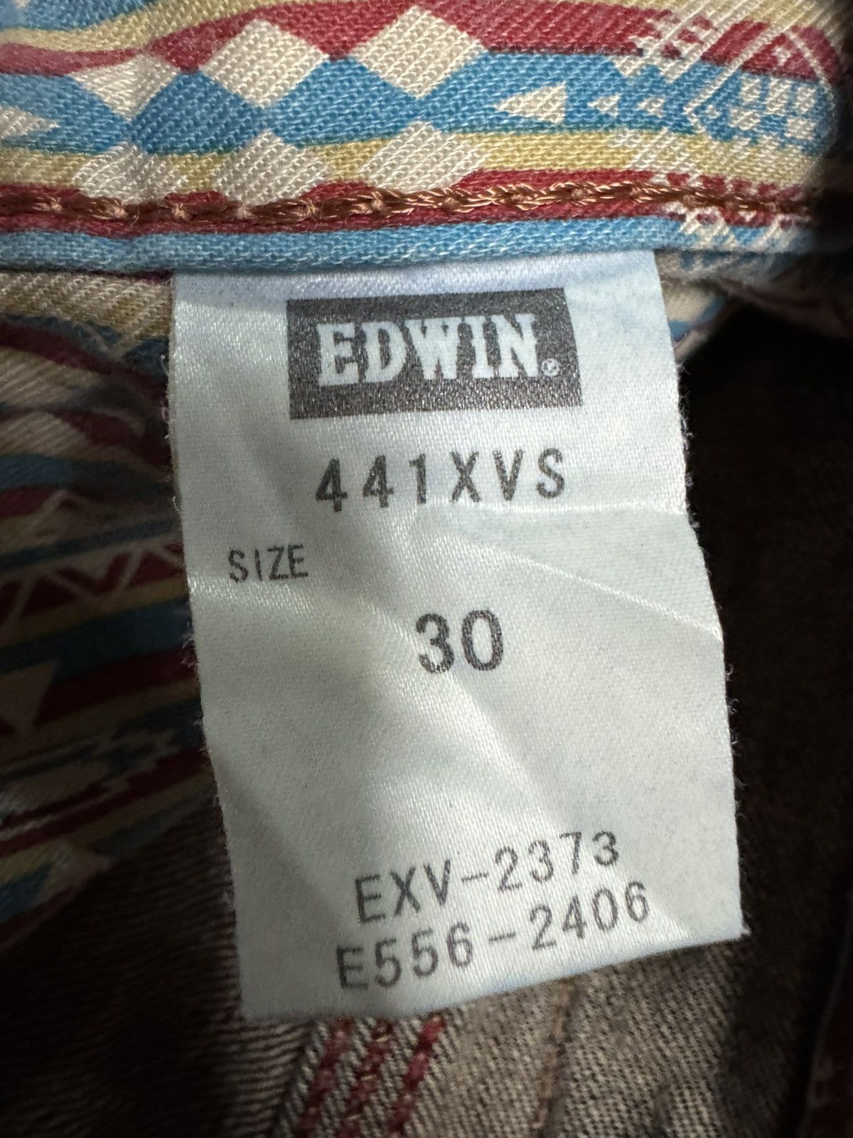 Edwin ⚡️FLARED⚡️VINTAGE EDWIN WHISKER SICK WATER SPLASHING DENIM Size US 31 - 15 Thumbnail