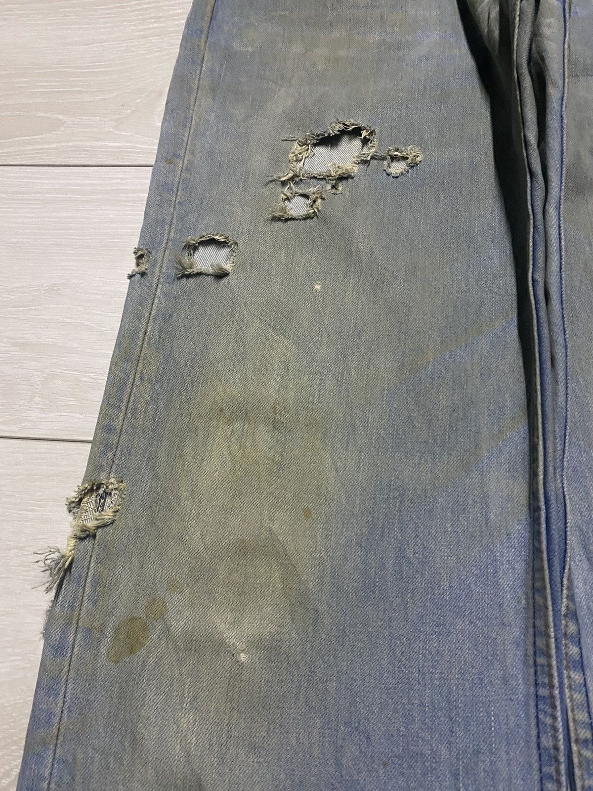 Levi's Vintage Levis 511 Mud Wash Rusty Grunge Ripped Baggy Jeans Size US 32 / EU 48 - 4 Thumbnail