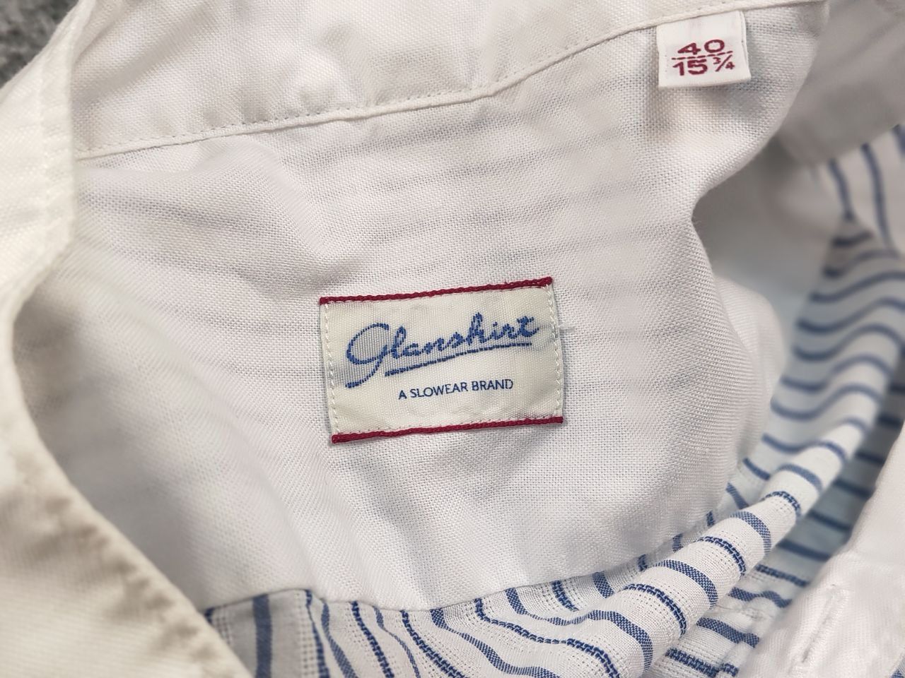 Glanshirt Glanshirt Japan Design Blue/White Striped button Shirt Size US M / EU 48-50 / 2 - 17 Thumbnail