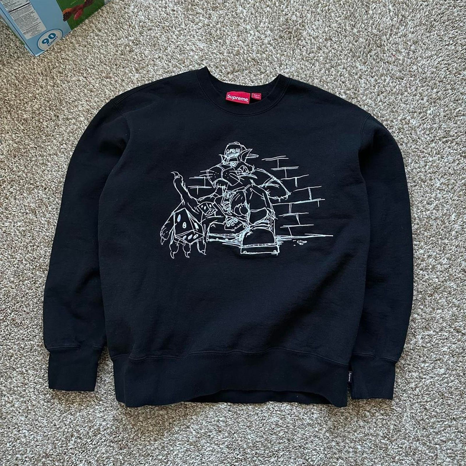 トップス SUPREME Black Sabbath Paranoid Crewneck Black Sabbath × Supreme Supreme Black Sabbath Paranoid
