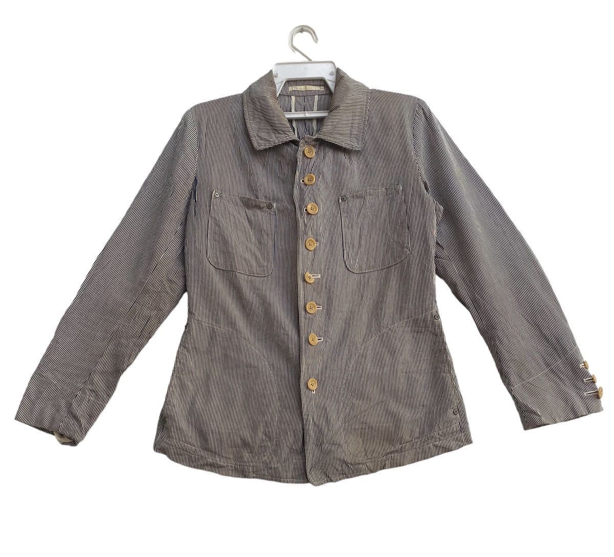 image of Tokito VTG 90's To Ki To Japan Hickory Stripe Workwear Coat Jacket, Men's (Size Small)