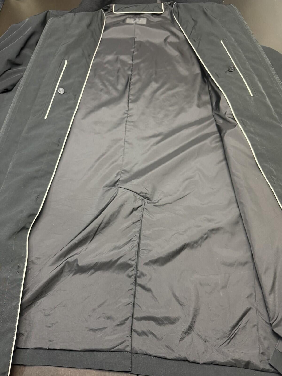 Sanyo Sanyo Mens 48R Black Trench Coat Raincoat Overcoat Classic Size US M / EU 48-50 / 2 - 8 Thumbnail