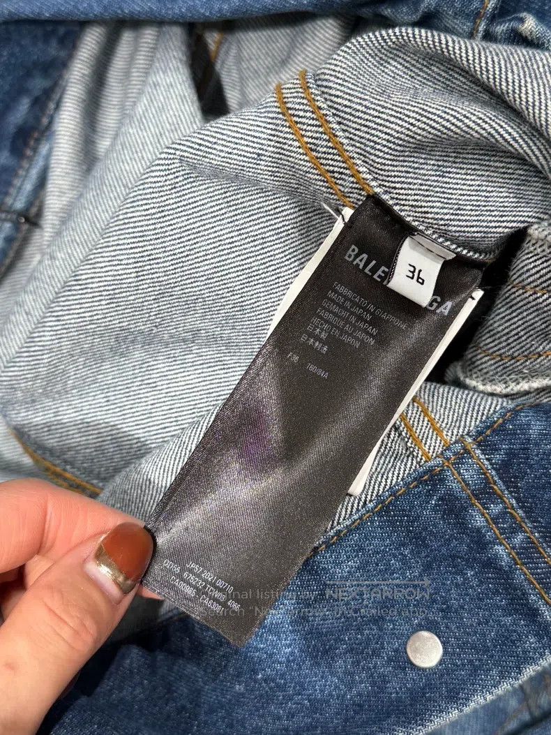 Balenciaga Balenciaga Denim Patchwork Long Sleeve Dress Size XS / US 0-2 / IT 36-38 - 9 Thumbnail