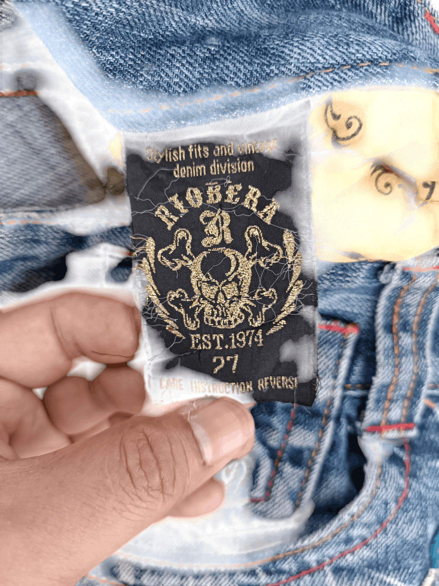 Other 🇯🇵 RIOBERIO SUPER FLARED EMBROIDERED DENIM PANTS Size US 30 / EU 46 - 17 Thumbnail