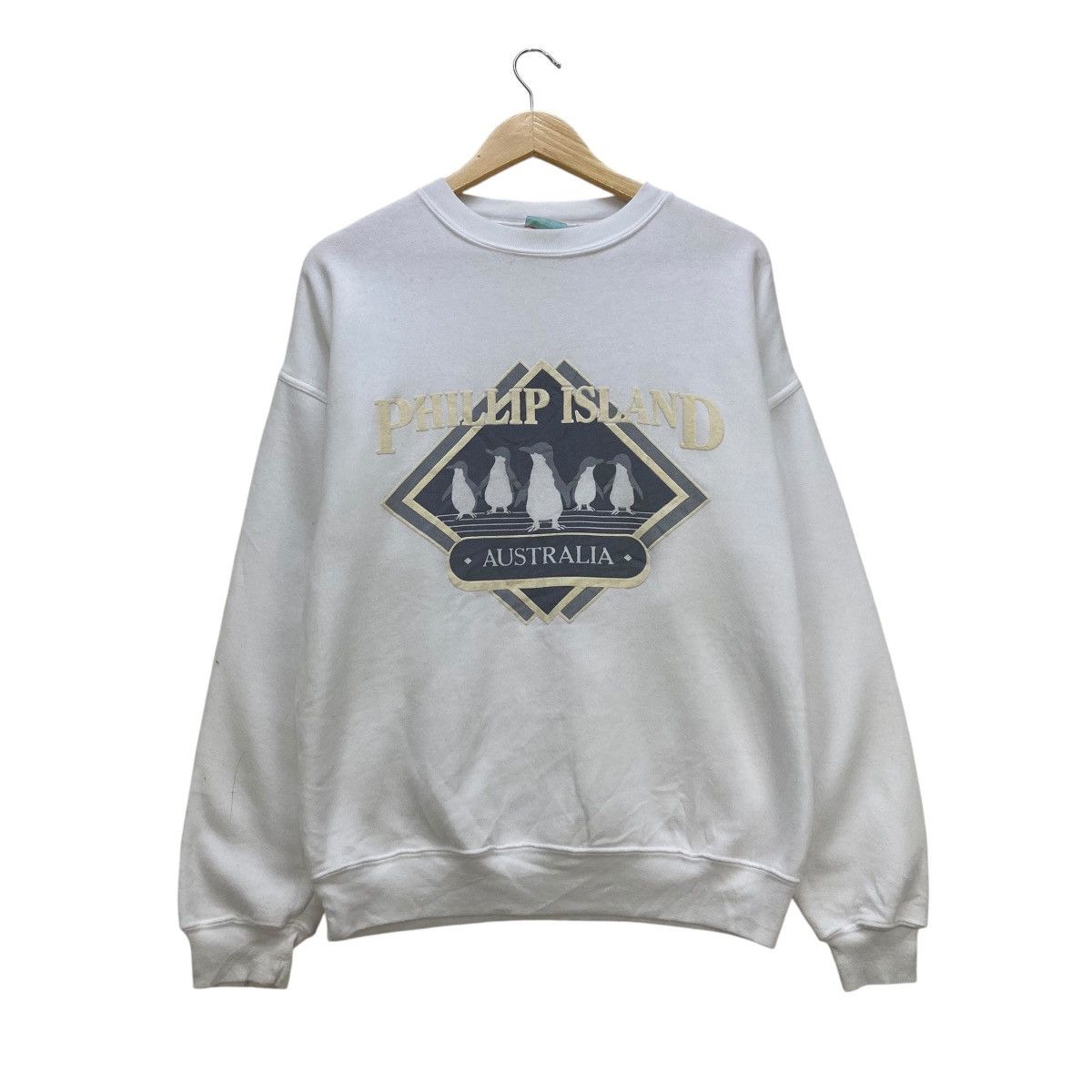 Vintage 💥Vintage Philip Island Sweatshirt Emboss Printed Size US M / EU 48-50 / 2 - 1 Thumbnail