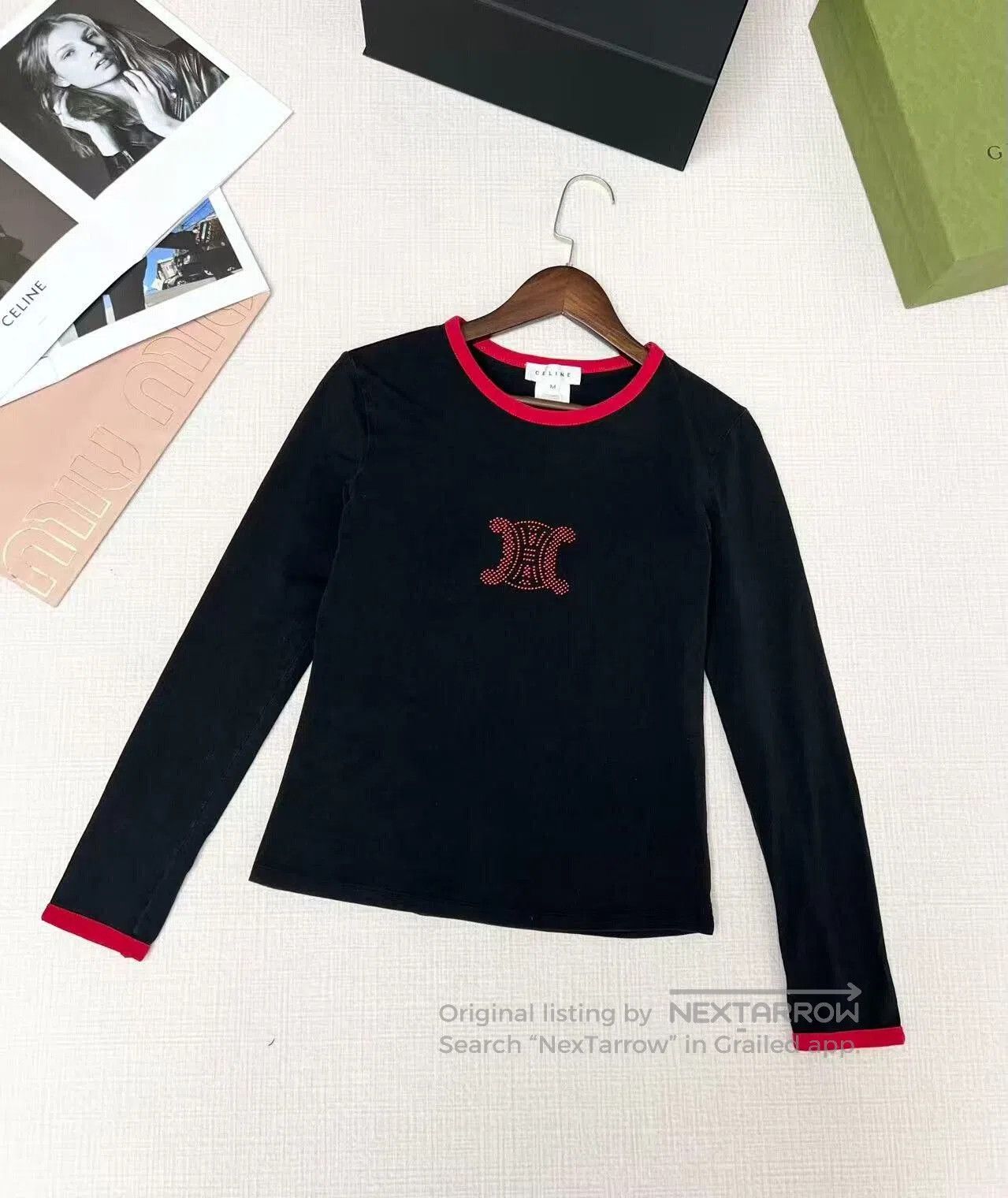 Celine Celine Vintage Long Sleeve T-Shirt. Size M / US 6-8 / IT 42-44 - 1 Thumbnail