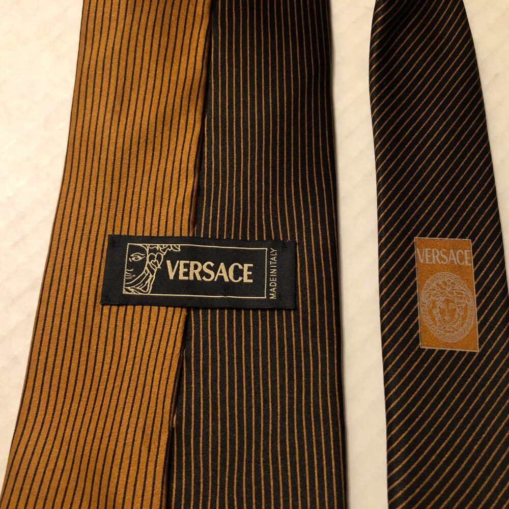 Versace VERSACE MEN'S 100%SILK TIE 3 5/8" X 60" MADE IN ITALY Size ONE SIZE - 3 Thumbnail