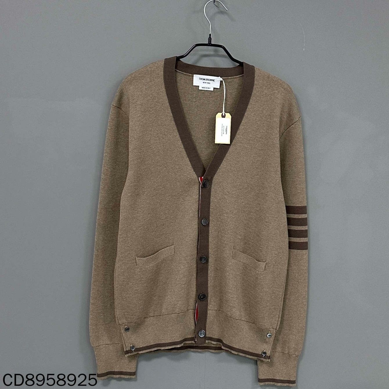 Thom Browne Thom Browne Knit Striped Brown Sweater l Men Size US L / EU 52-54 / 3 - 1 Thumbnail