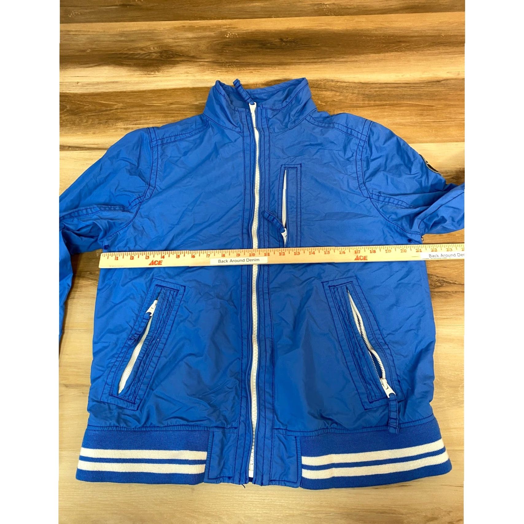 Abercrombie & Fitch Abercrombie Fitch Jacket Mens XL Blue Lightweight Windbreaker ZIP Stand-Up Collar Zipper Pockets Size US XL / EU 56 / 4 - 6 Thumbnail