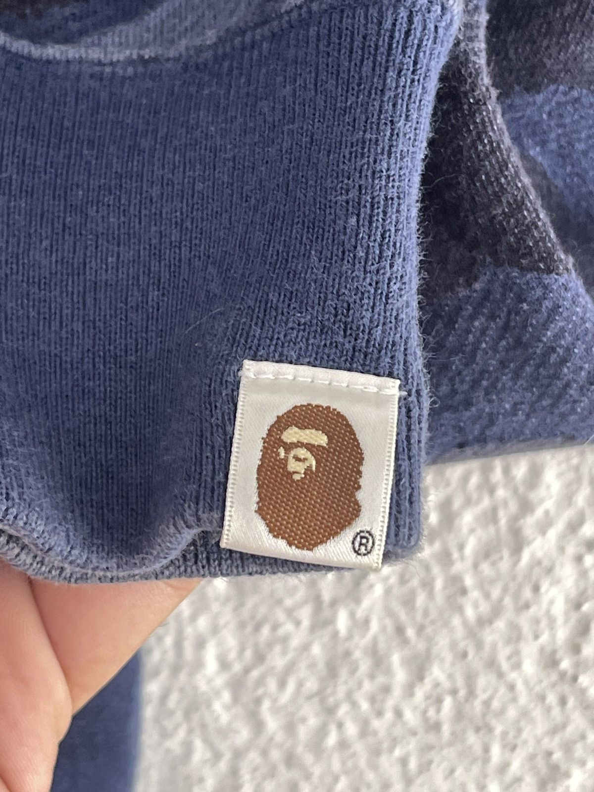 Bape A Bathing Ape Blue Camo Jacquard Hoodie Size US L / EU 52-54 / 3 - 7 Thumbnail