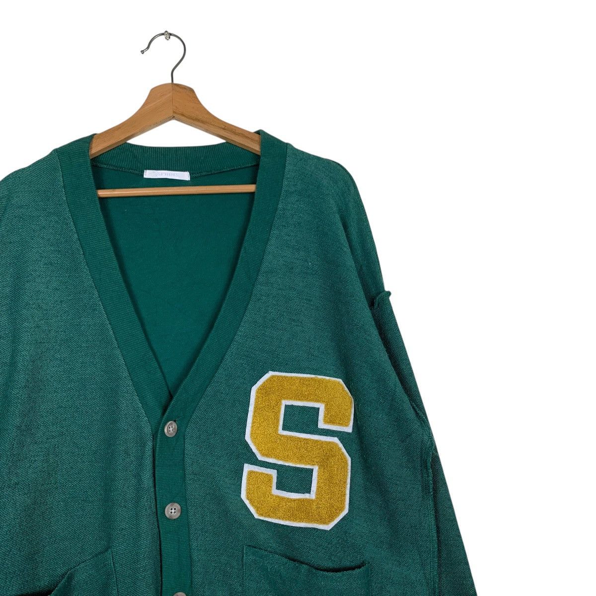 Japanese Brand SPINNS Capital S Green Light Cardigan #1454-C66 Size US M / EU 48-50 / 2 - 5 Thumbnail