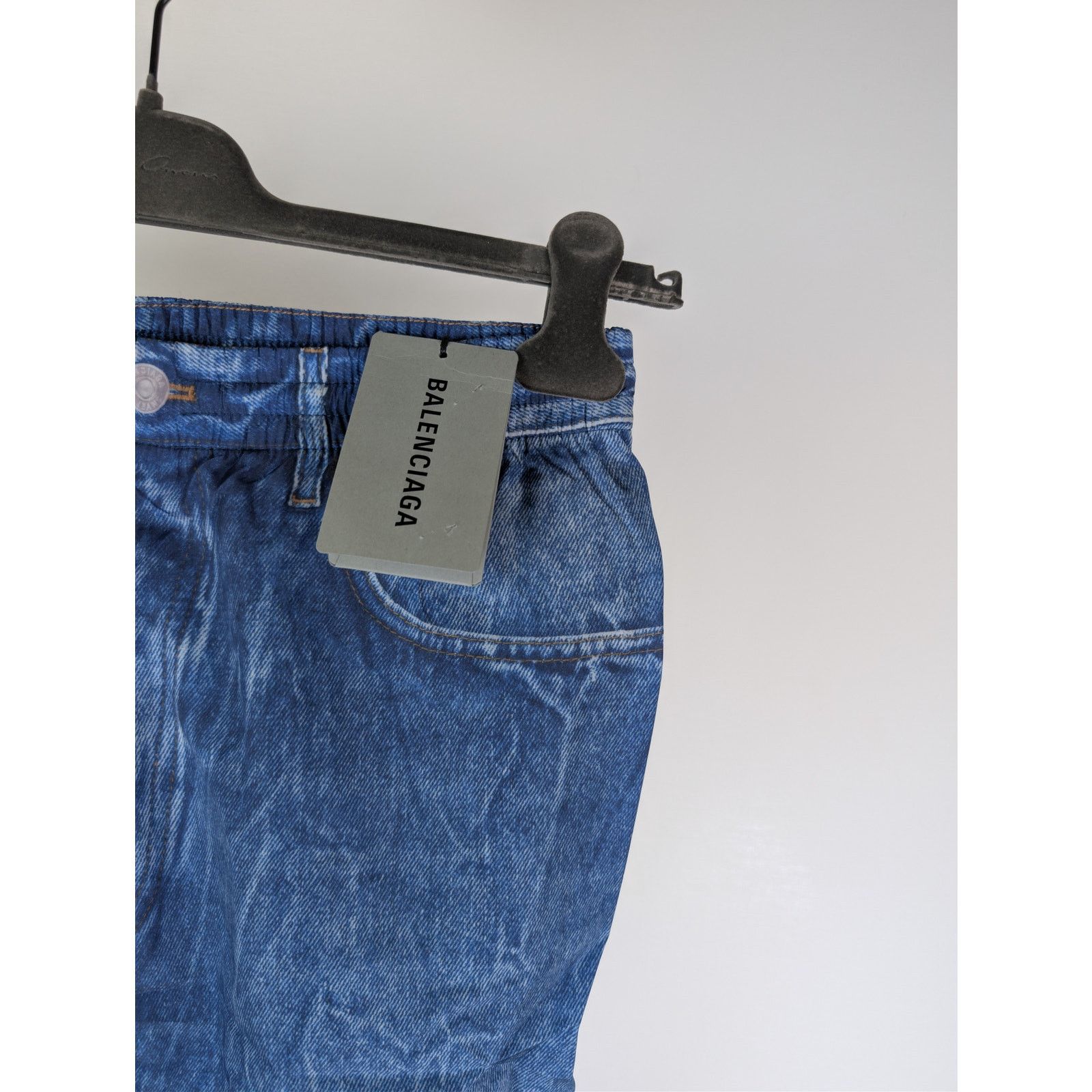 Balenciaga o1rshd1 Trompe L'oeil Swim short in blue Size US 32 / EU 48 - 4 Thumbnail