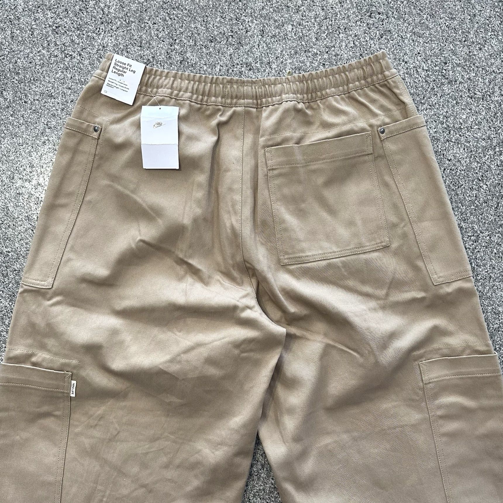 Nike Nike Life Pants Mens L Wide-Leg Utility Beige Heavy Twill Oversized Canvas Workwear Size US 33 - 5 Thumbnail