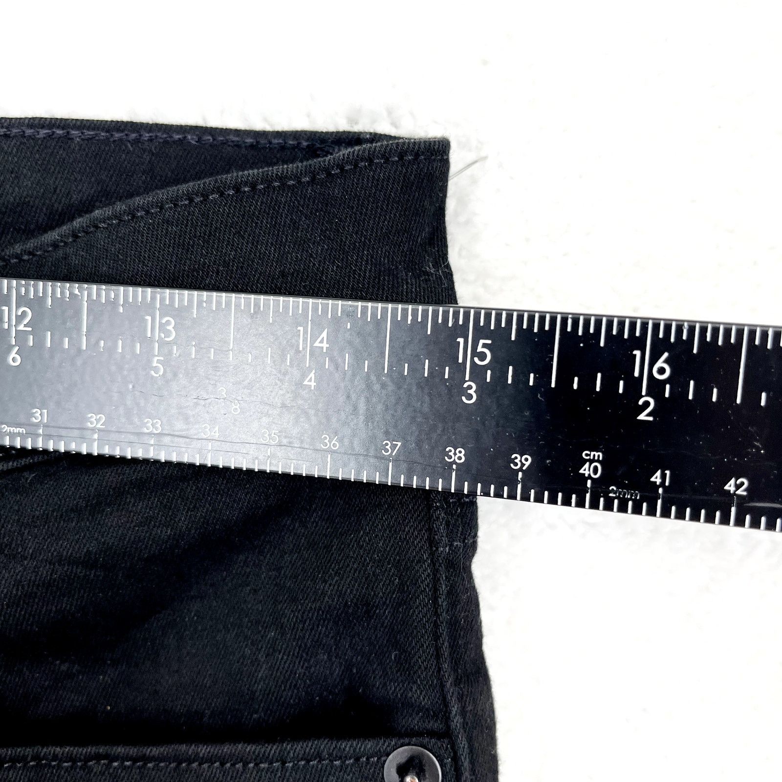Madewell Madewell Button Fly 9" Mid-Rise Skinny Black Casual Jeans 27 Size 27" / US 4 / IT 40 - 6 Thumbnail