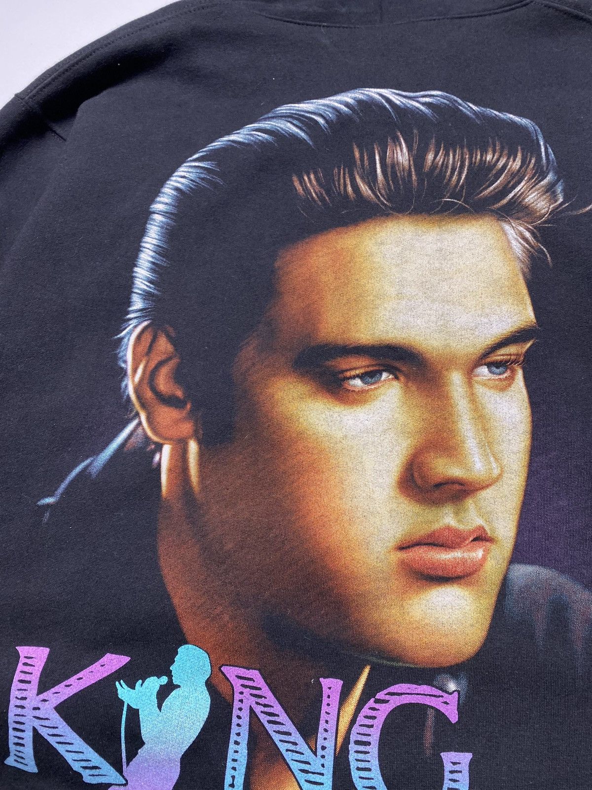 Band Tees × Vintage Vintage 90s Elvis Presley King Forever oversized hoodie Size US XL / EU 56 / 4 - 5 Thumbnail