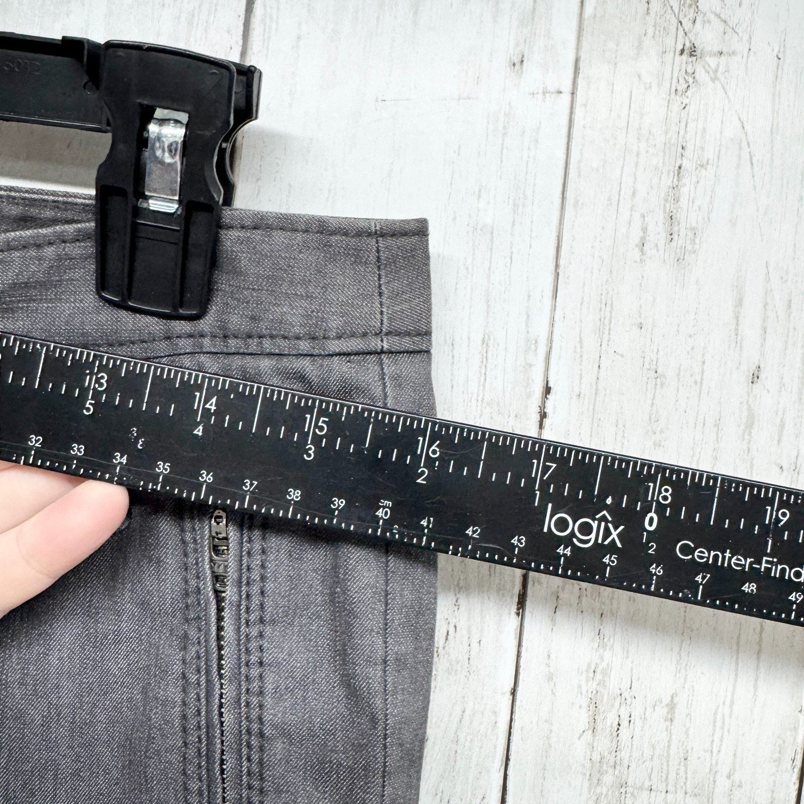 Theory Theory Pants 6 Slim Split Straight Jeans Washed Gray Pockets Size 28" / US 6 / IT 42 - 4 Thumbnail