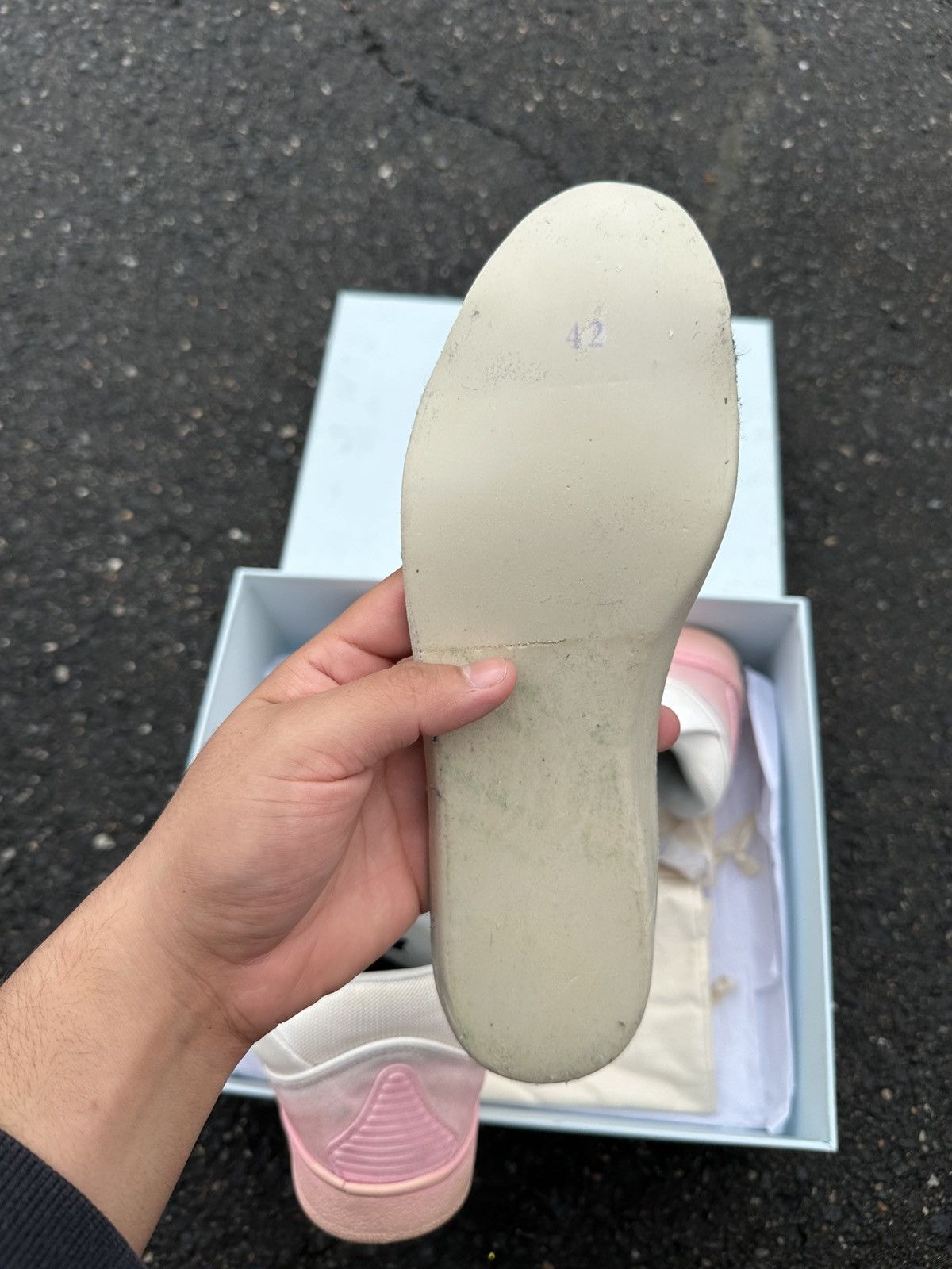 Lanvin Lanvin Curb Sneaker White/Pink Size US 9 / EU 42 - 9 Thumbnail
