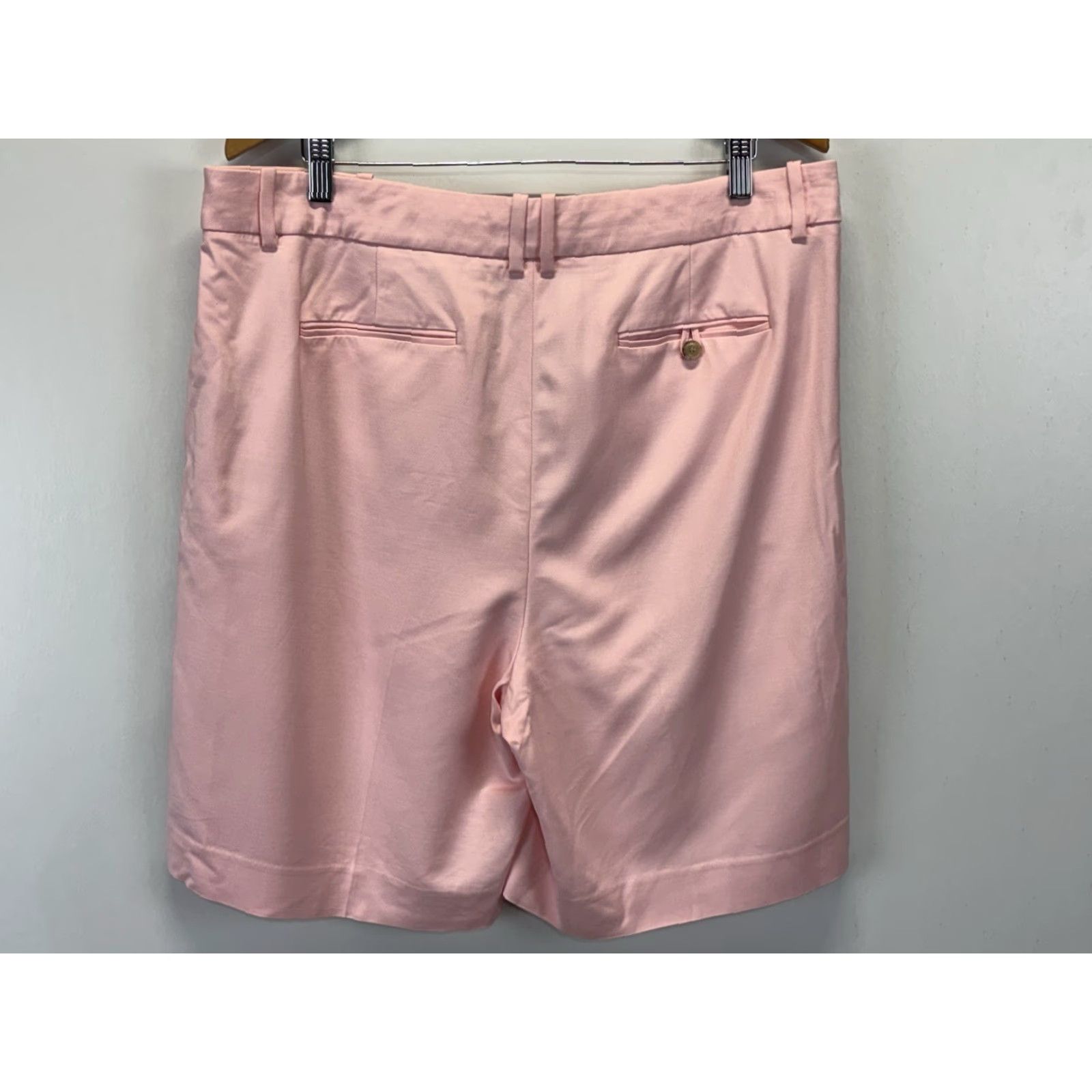 J.Crew VINTAGE J.CREW Women's Bermuda Shorts Size 16 Pink Pleated 9-inch Inseam Preppy Classic Size 38" / US 16 / IT 52 - 3 Thumbnail