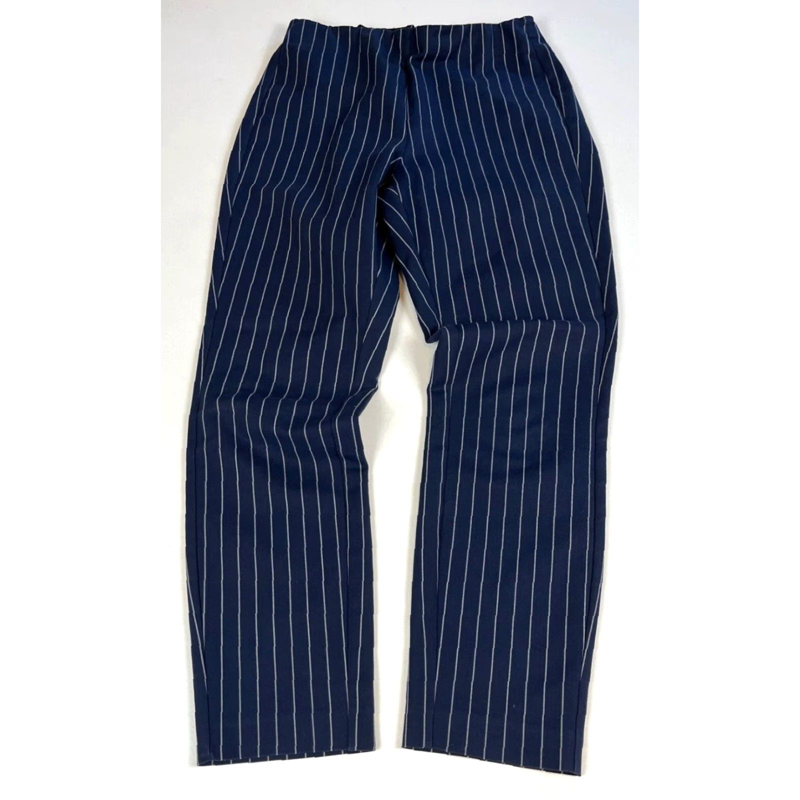 Rag & Bone rag & bone Navy Pin Stripe Pants Women Sz 6 - City Style, Casual, Ankle, Straight Leg, 27in Inseam, Cotton Blend, Made in USA, XS? Size 6. Size 27" / US 4 / IT 40 - 2 Thumbnail