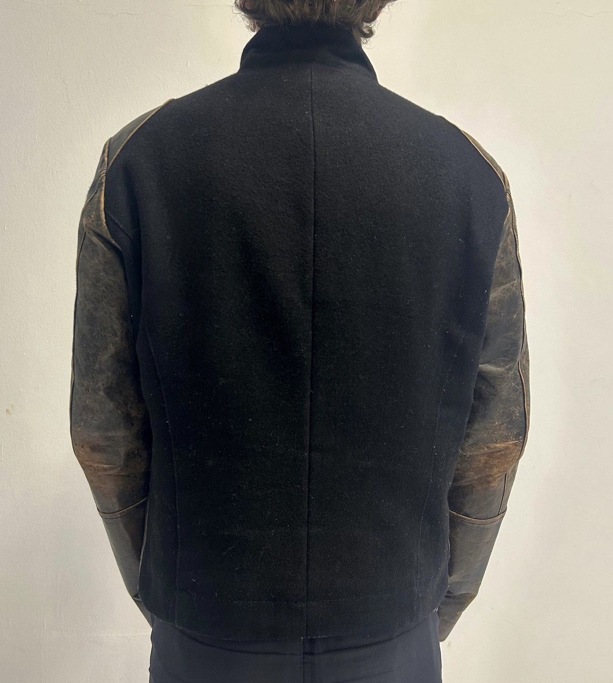 Dirk Bikkembergs Vintage Dirk Bikkembergs Wool & Leather Jacket 90s Size US M / EU 48-50 / 2 - 5 Thumbnail