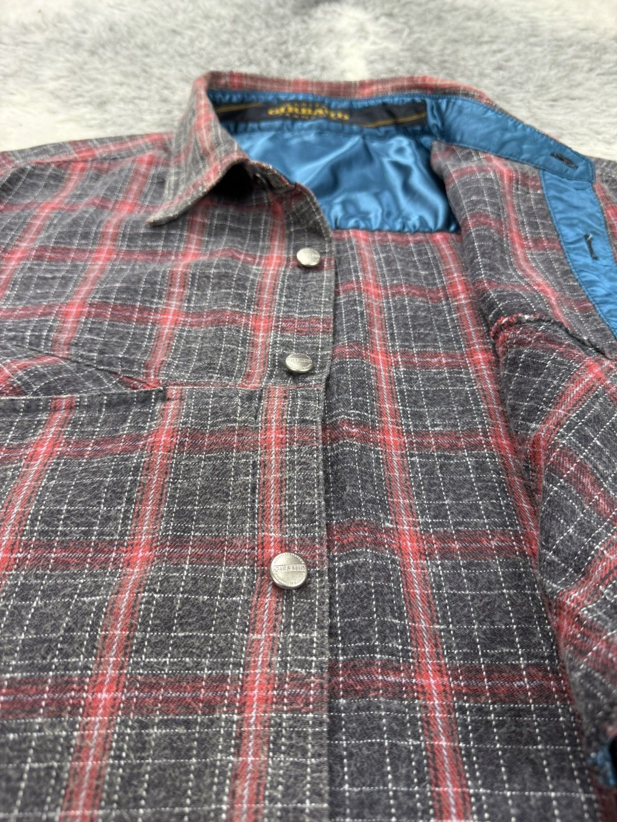 Marithe + Francois Girbaud Vintage MFG Shadow Plaid Tartan Rare Pockets Baggy Flannel Size US XL / EU 56 / 4 - 4 Thumbnail