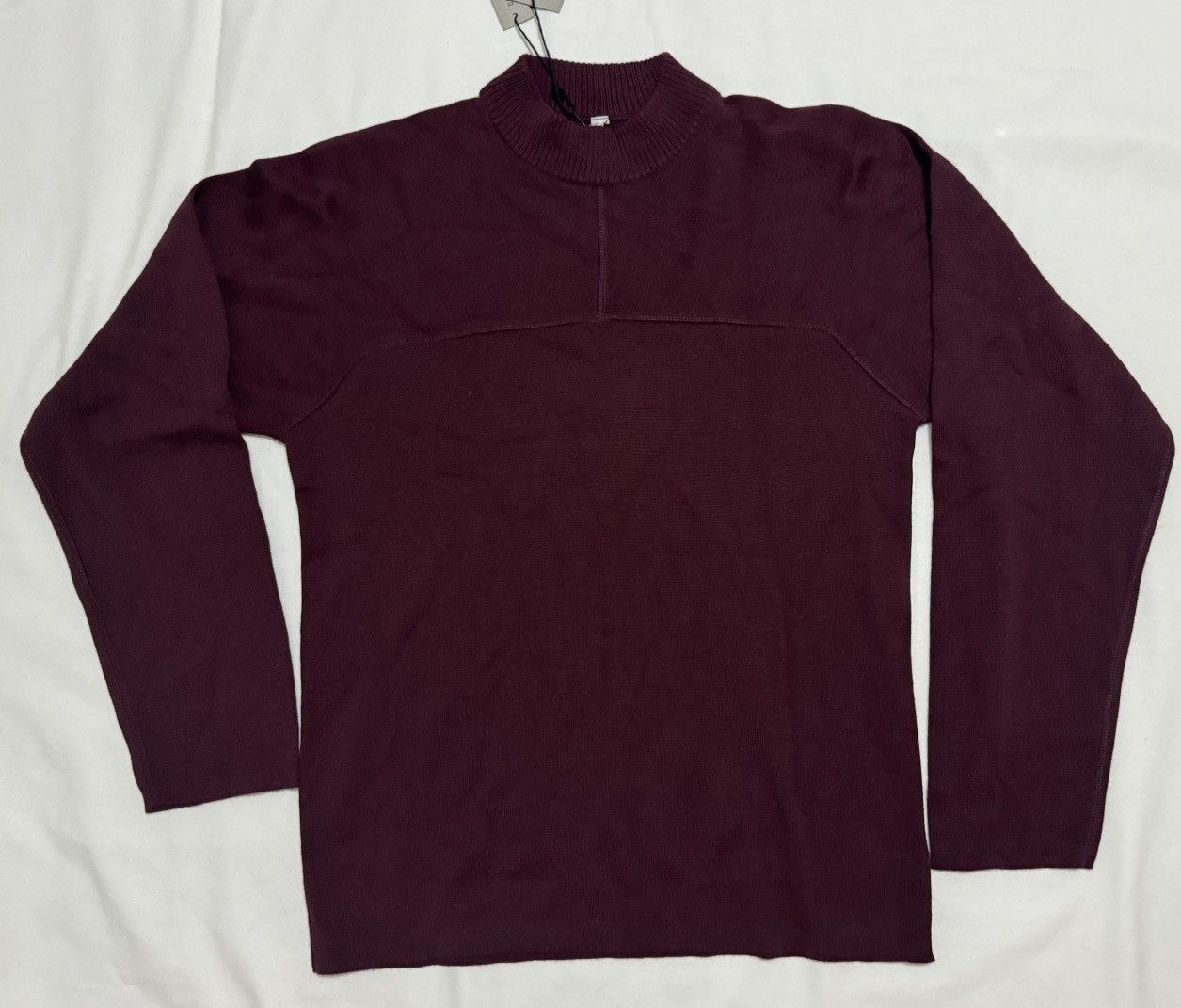 Silent By Damir Doma DAMIR DOMA Silent Cropped Sweater Mock Neck Burgundy Wool Size US M / EU 48-50 / 2 - 2 Thumbnail