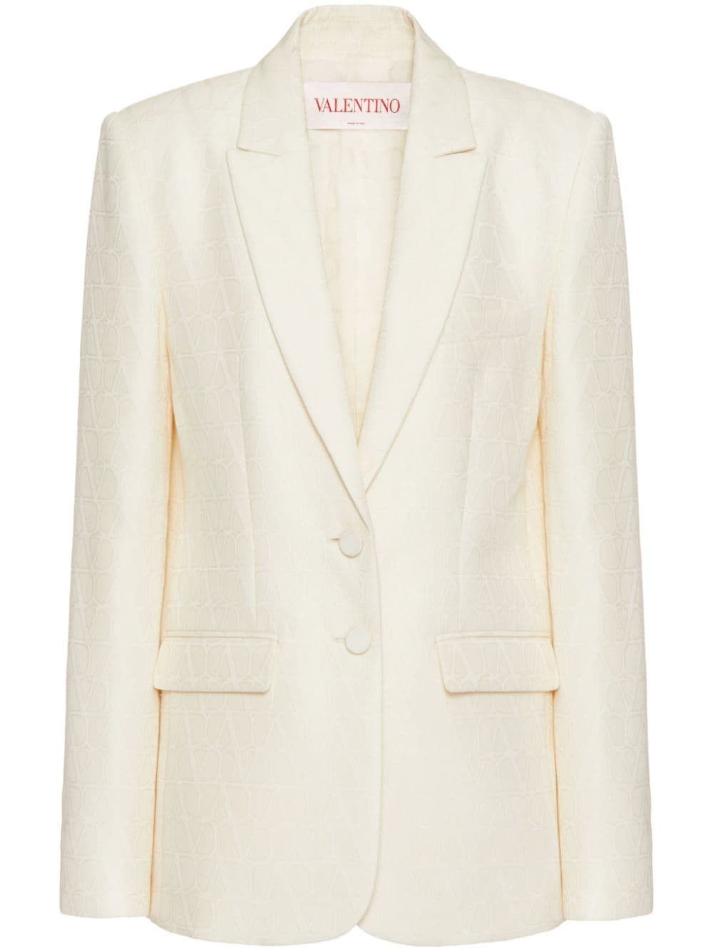 Valentino TOILE ICONOGRAPHE WOOL AND SILK BLEND BLAZER JACKET Size S / US 4 / IT 40 - 1 Thumbnail