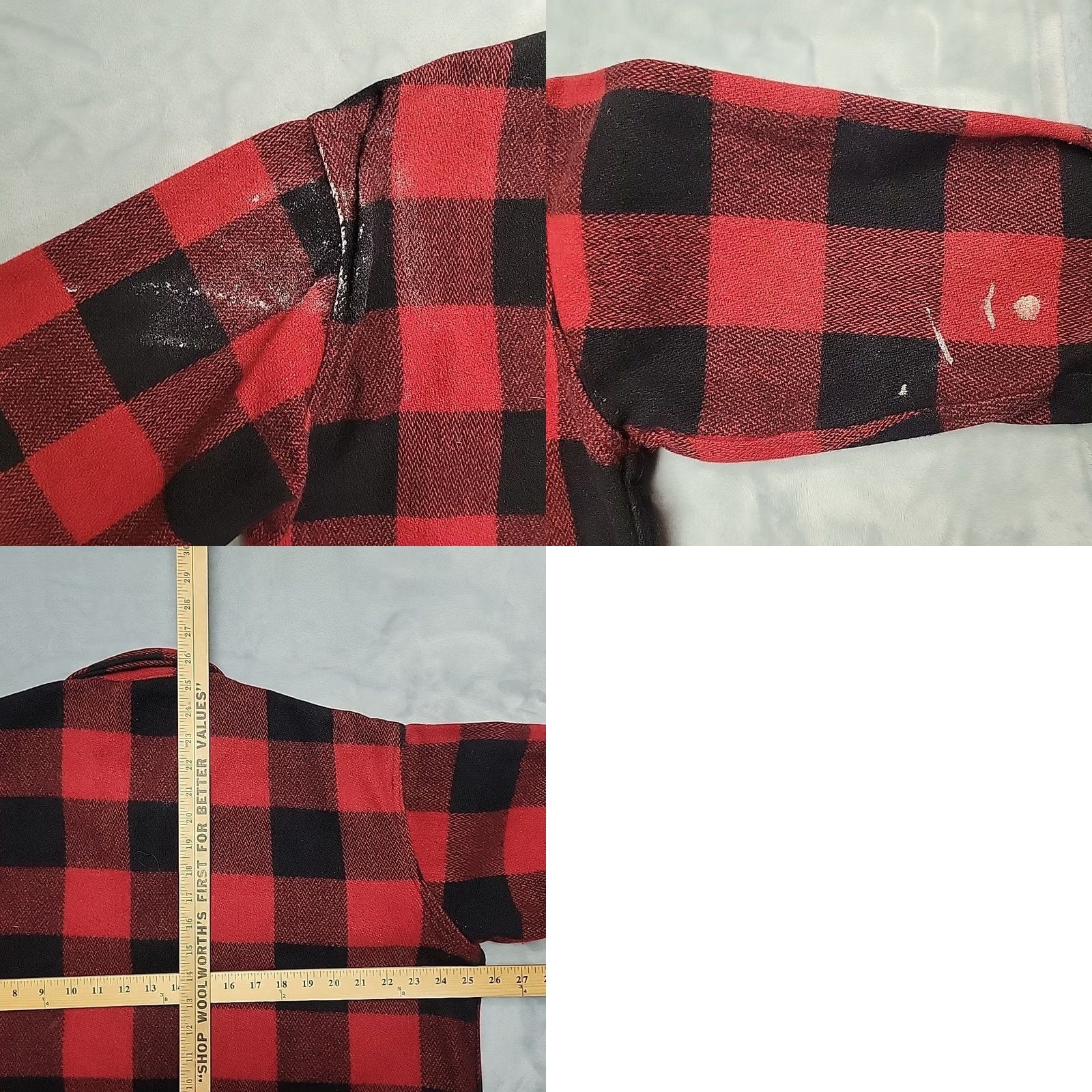 Vintage VTG King Kole Shirt Jacket Mens M Red Buffalo Plaid Wool Over Shirt Logger Button-Up Size US M / EU 48-50 / 2 - 8 Thumbnail