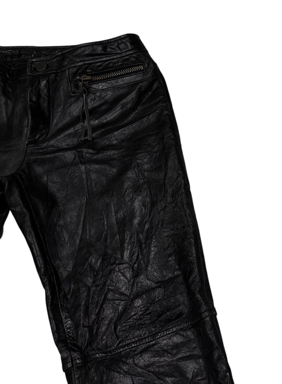 Hysteric Glamour × Le Grande Bleu (L.G.B.) × Leather Vintage Et Vous Bootcut Seditionaries Sheepskin Leather Pant Size 27" / US 4 / IT 40 - 2 Thumbnail