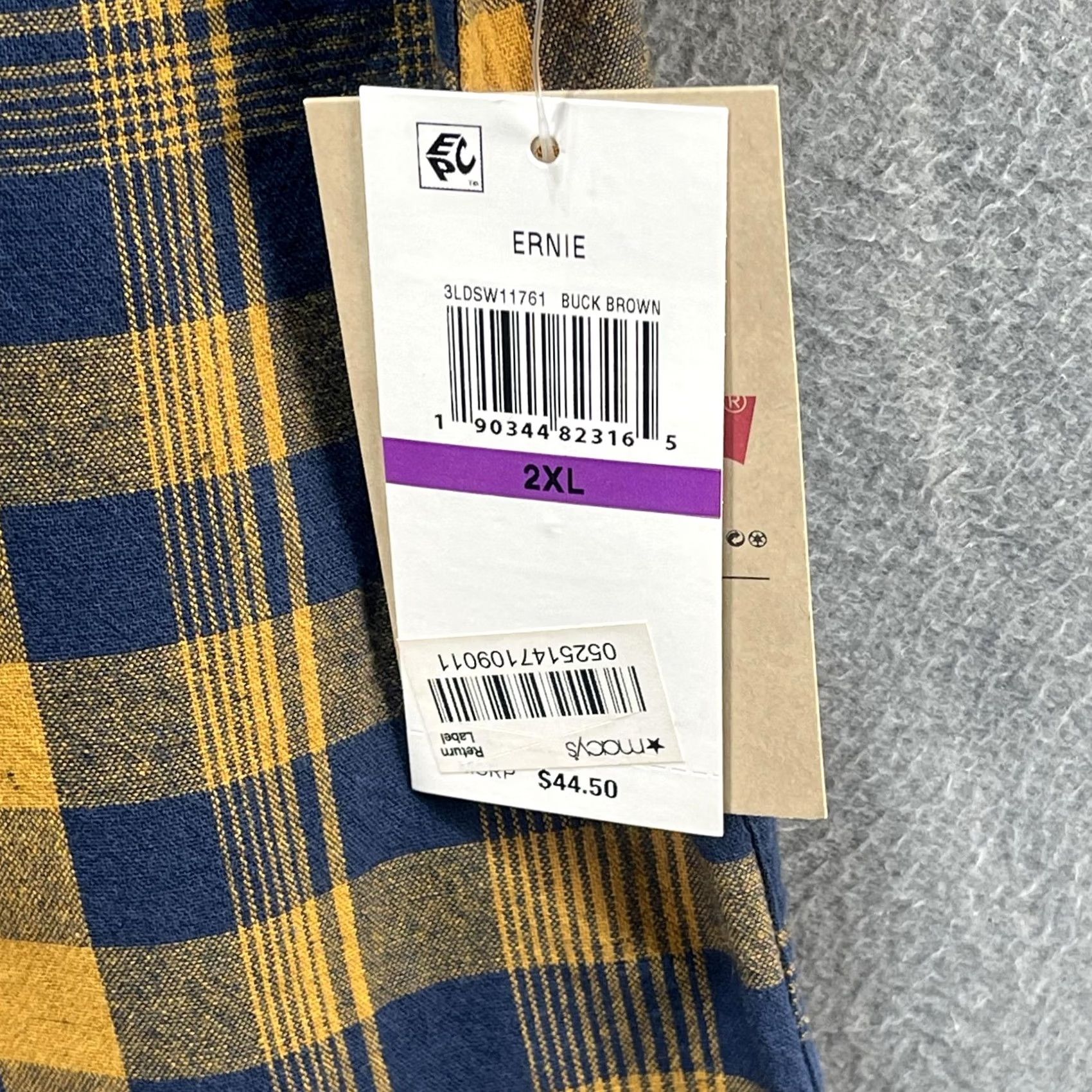 Levi's VINTAGE Levi's Shirt Mens 2XL Blue Yellow Plaid Short Sleeve Button Down Ernie Casual Size US XXL / EU 58 / 5 - 4 Thumbnail