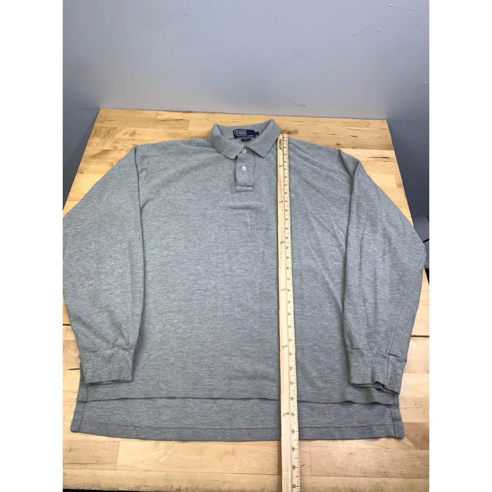 Polo Ralph Lauren VINTAGE Polo Ralph Lauren Long Sleeve Shirt Men L Gray Casual Preppy 90s Shirt Mens L Gray Polo Ralph Lauren Size US L / EU 52-54 / 3 - 5 Thumbnail
