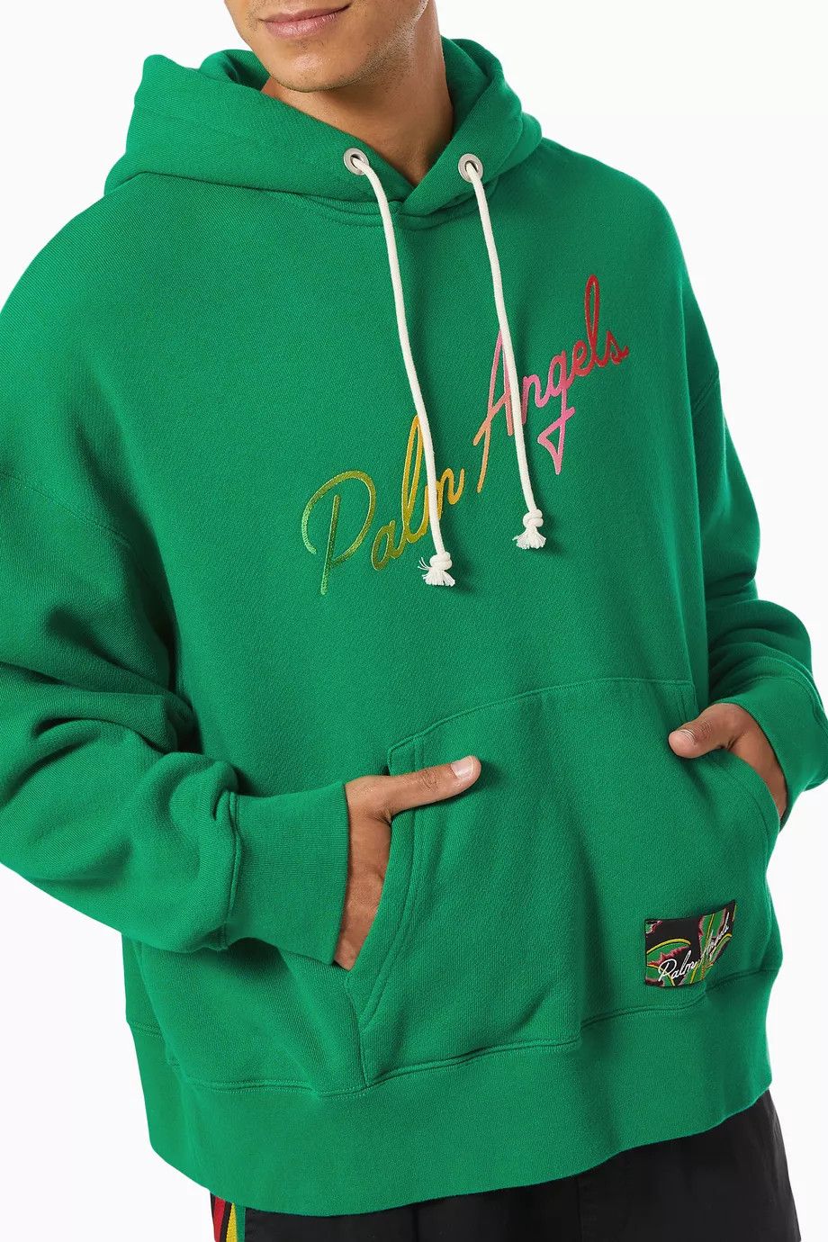 Palm Angels o1y0325 Logo Hoodie in Green Size US XL / EU 56 / 4 - 2 Thumbnail
