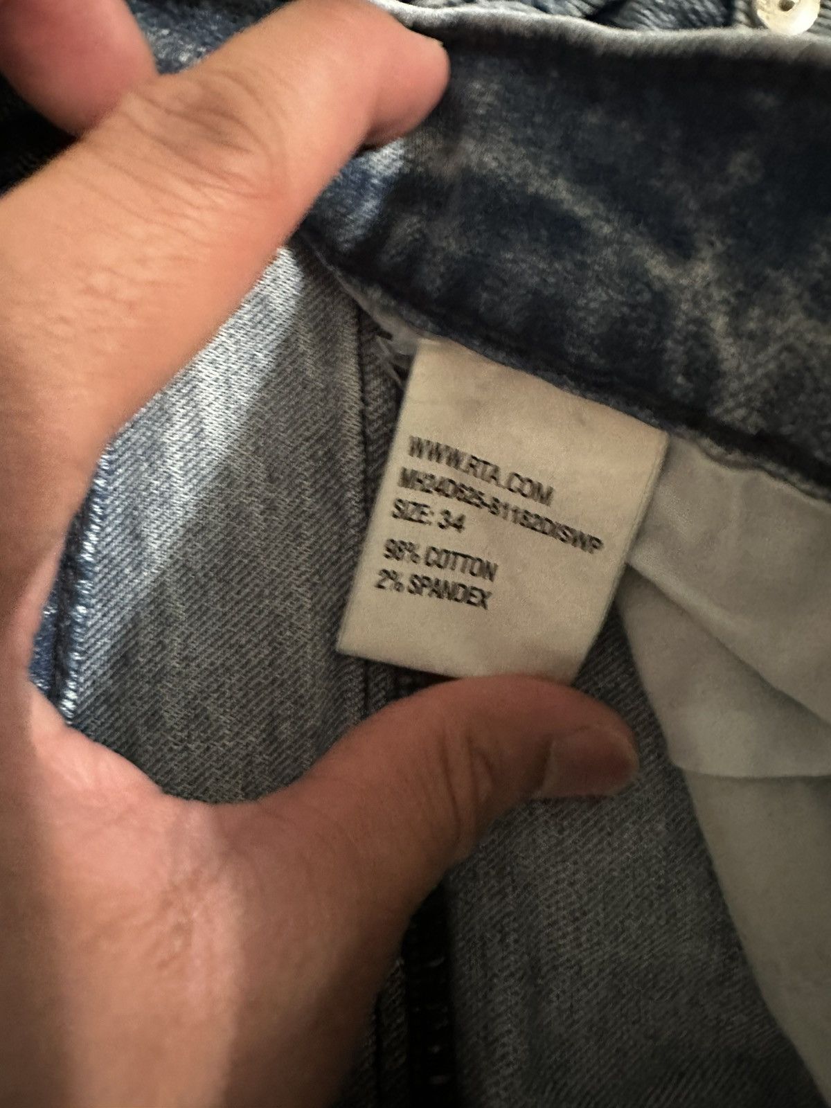 Rta RtA Blue Clayton Distressed White Paint Denim Size US 34 / EU 50 - 5 Thumbnail