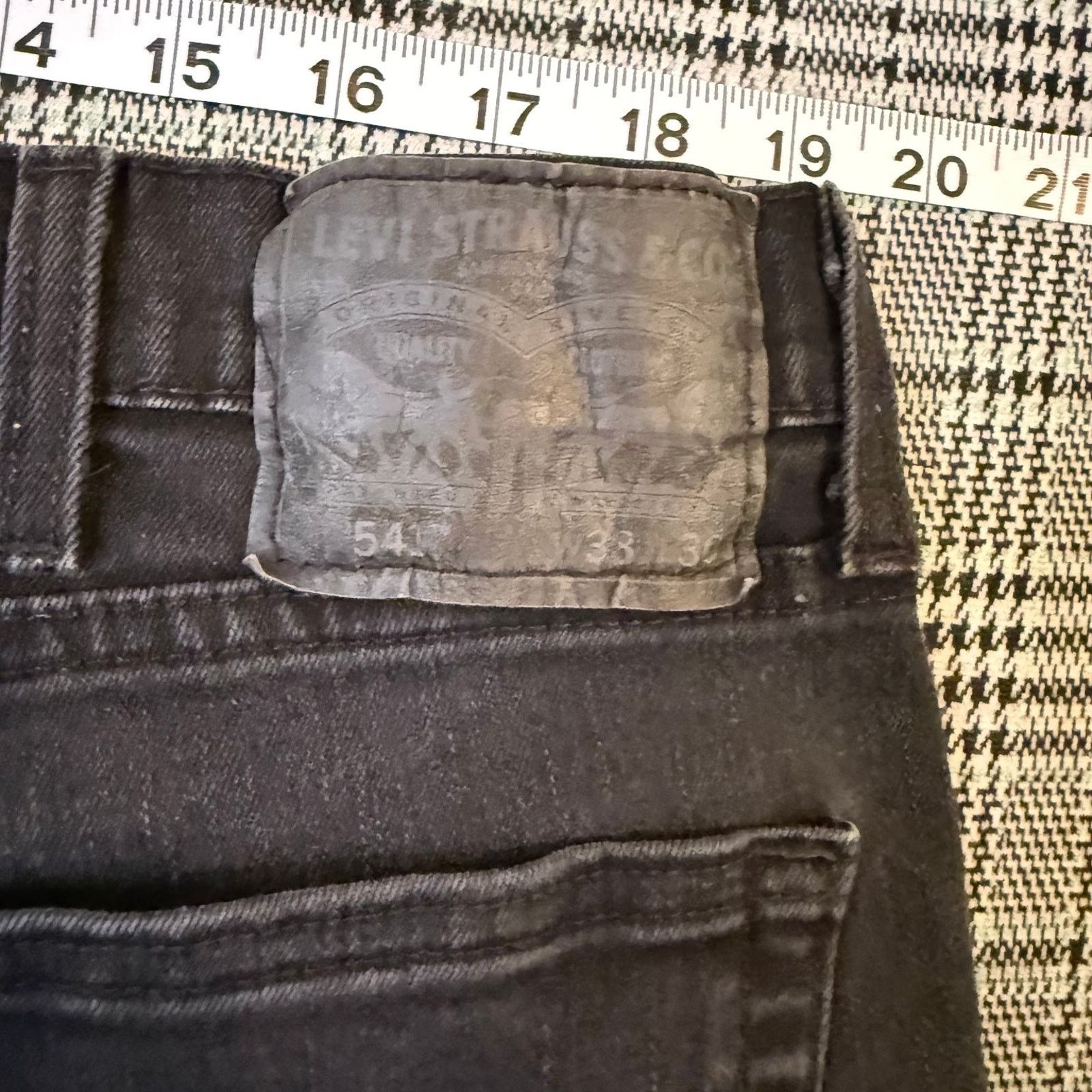 Levi's Levis 541 Men's Jeans Black Denim Straight Leg Stretch 38x36 Size US 38 / EU 54 - 2 Thumbnail