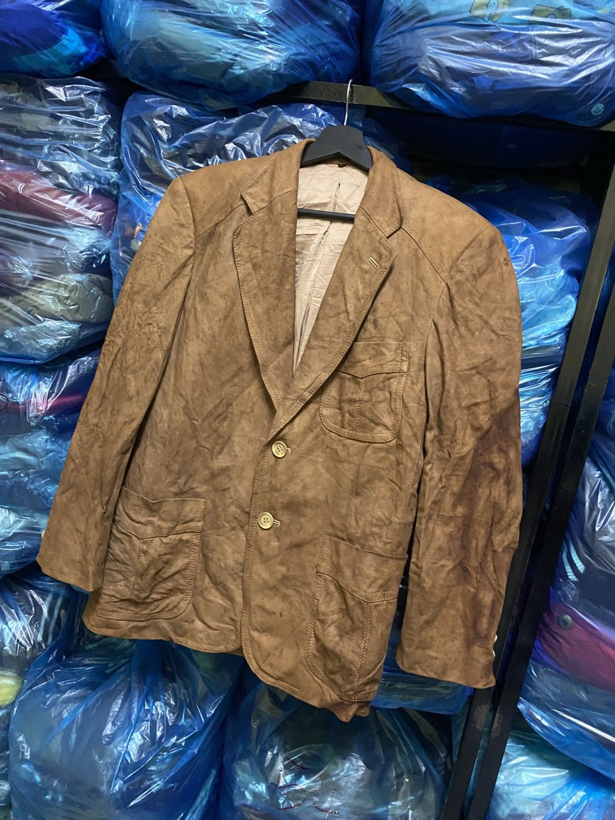 Vintage Vintage Colandy Brown Leather Soft Lambskin Sports Coat Size US M / EU 48-50 / 2 - 2 Thumbnail