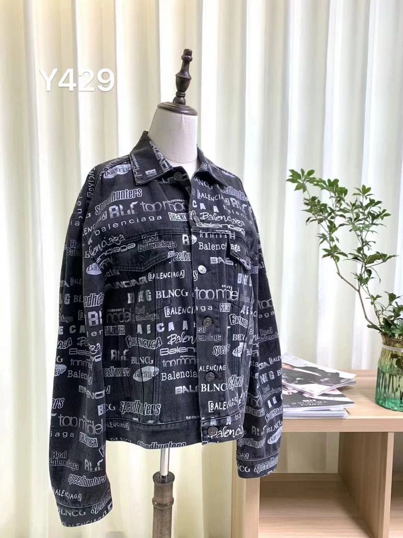 Balenciaga Balenciaga Logo Denim Jacket Size US S / EU 44-46 / 1 - 1 Thumbnail