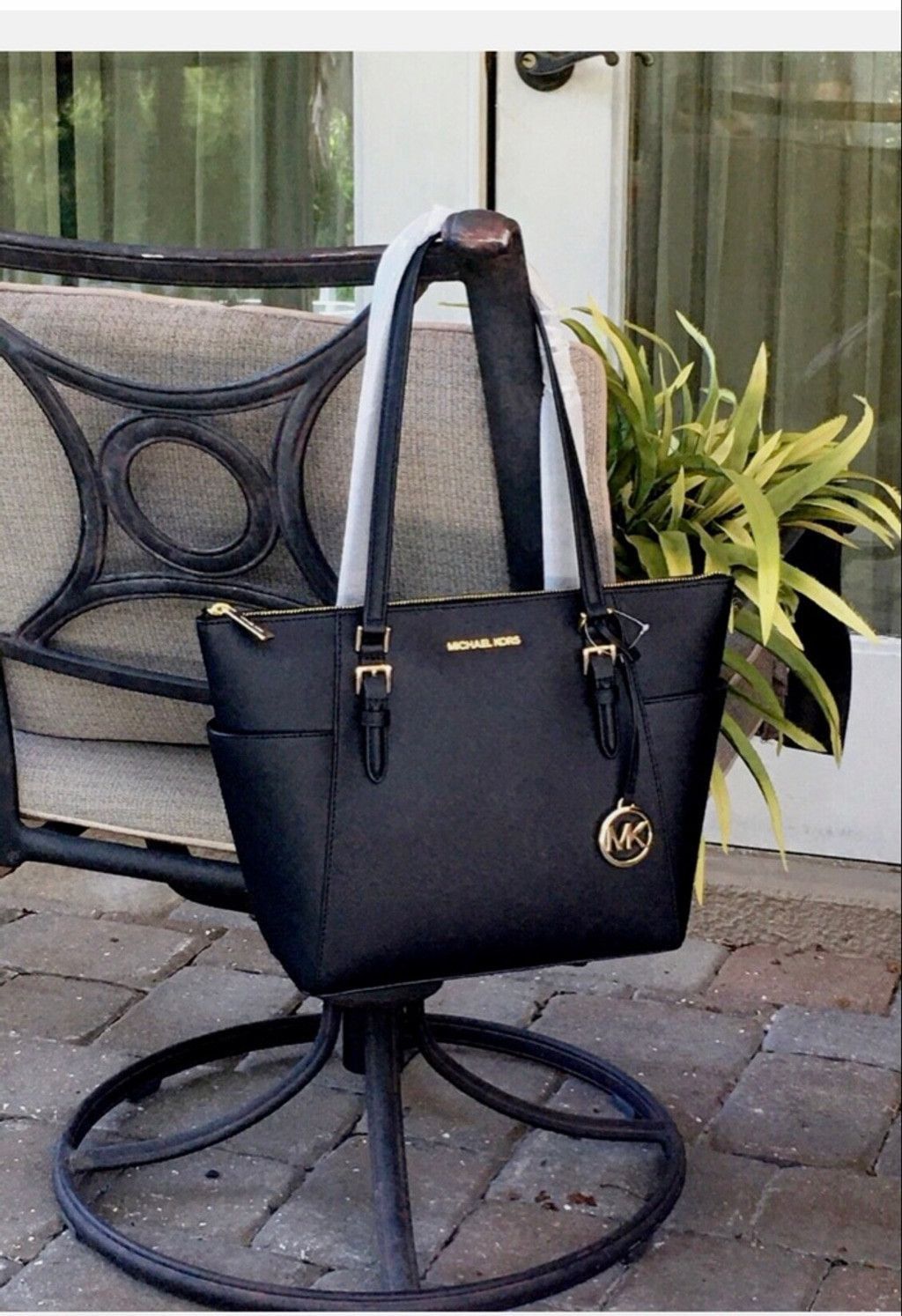 Michael Kors Michael Kors Charlotte Black Leather Large Zip Tote Bag Size ONE SIZE - 3 Thumbnail