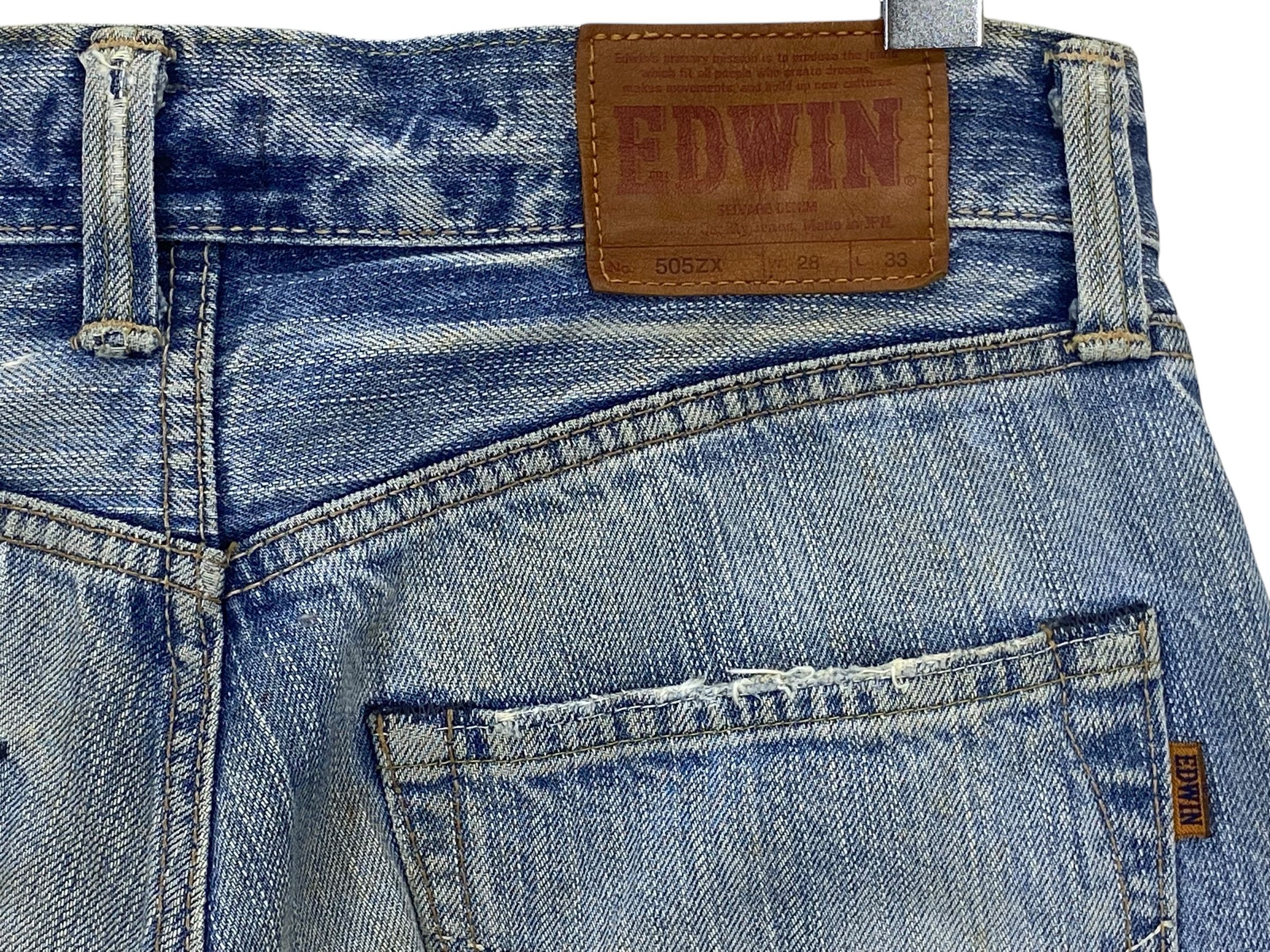 Edwin × Vintage Edwin Selvedge Denim Japanese Distressed Pants Japan Made Size US 30 / EU 46 - 8 Thumbnail