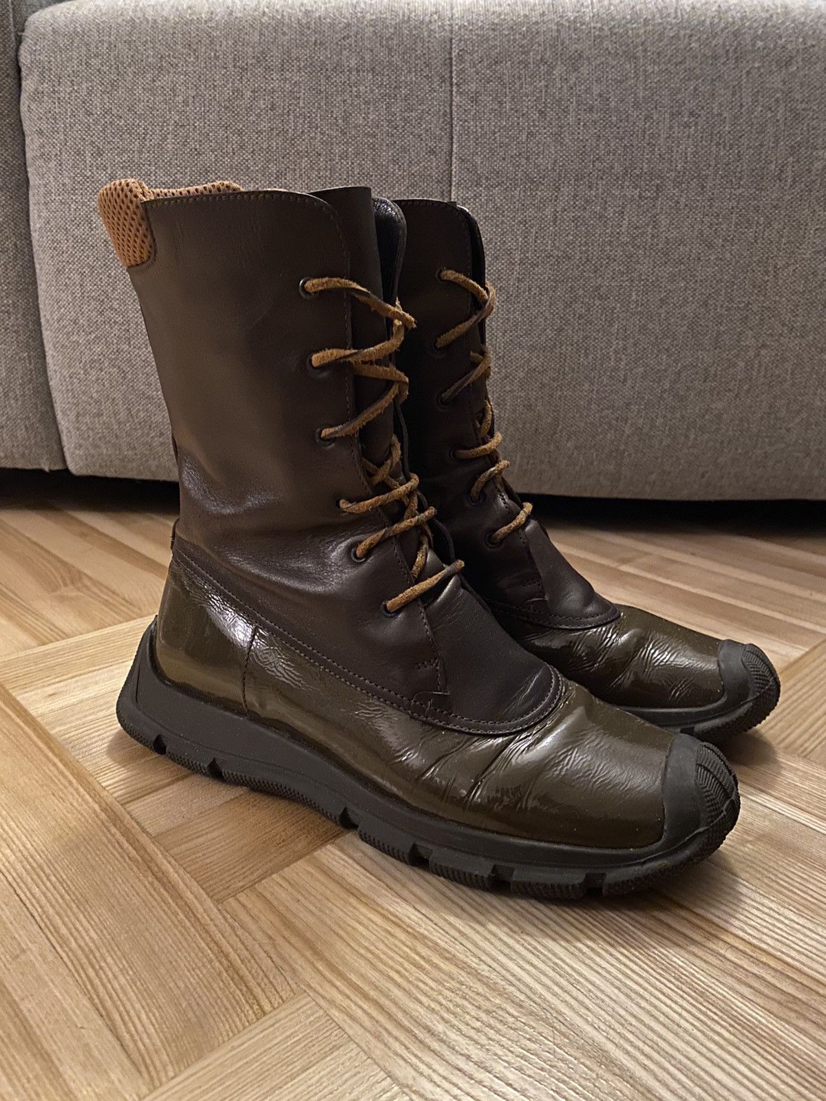 Miu Miu Miu Miu F/W1999 Chunky Laced Up Boots Size US 7.5 / IT 37.5 - 13 Thumbnail